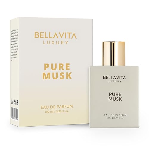 Miniatura 8 de BELLAVITA Perfume unisex de lujo Pure Musk  Notas de lirio de los valles, sándalo y tonka  Eau de Parfum de larga duración para hombres y mujeres