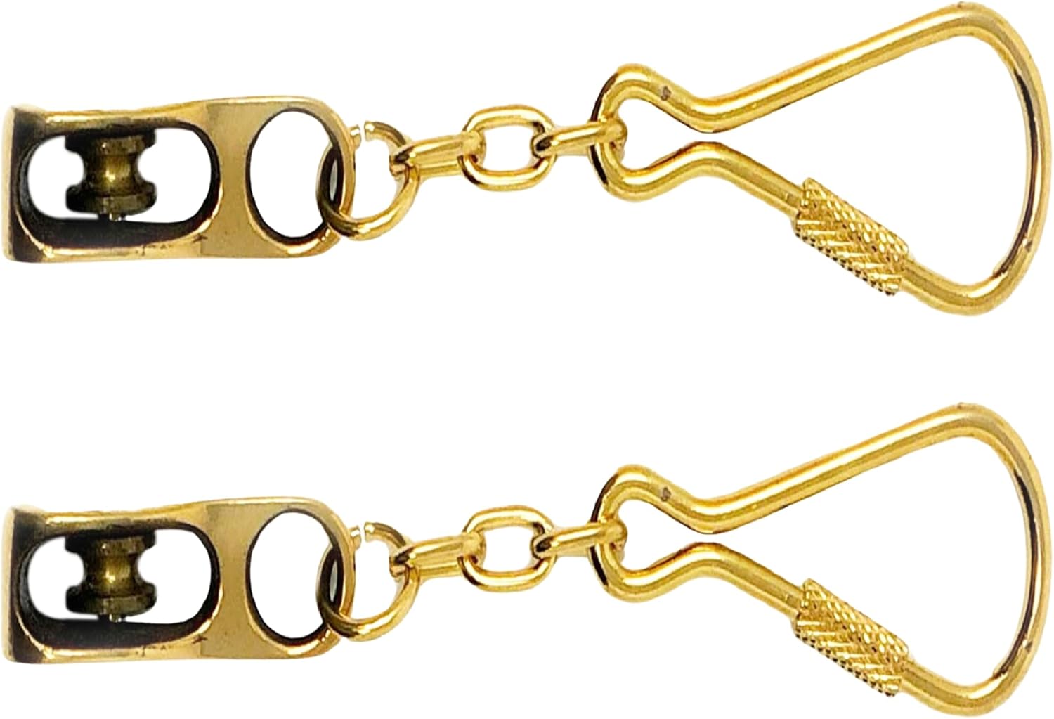 Five Oceans Rope Pulley Keychain - Small Ship Pulley Keychain, Mini Key Chain, Solid Brass Keychains for Key Accesory Bag Charm Desk Decoration - 2-Pack - FO2216-M2