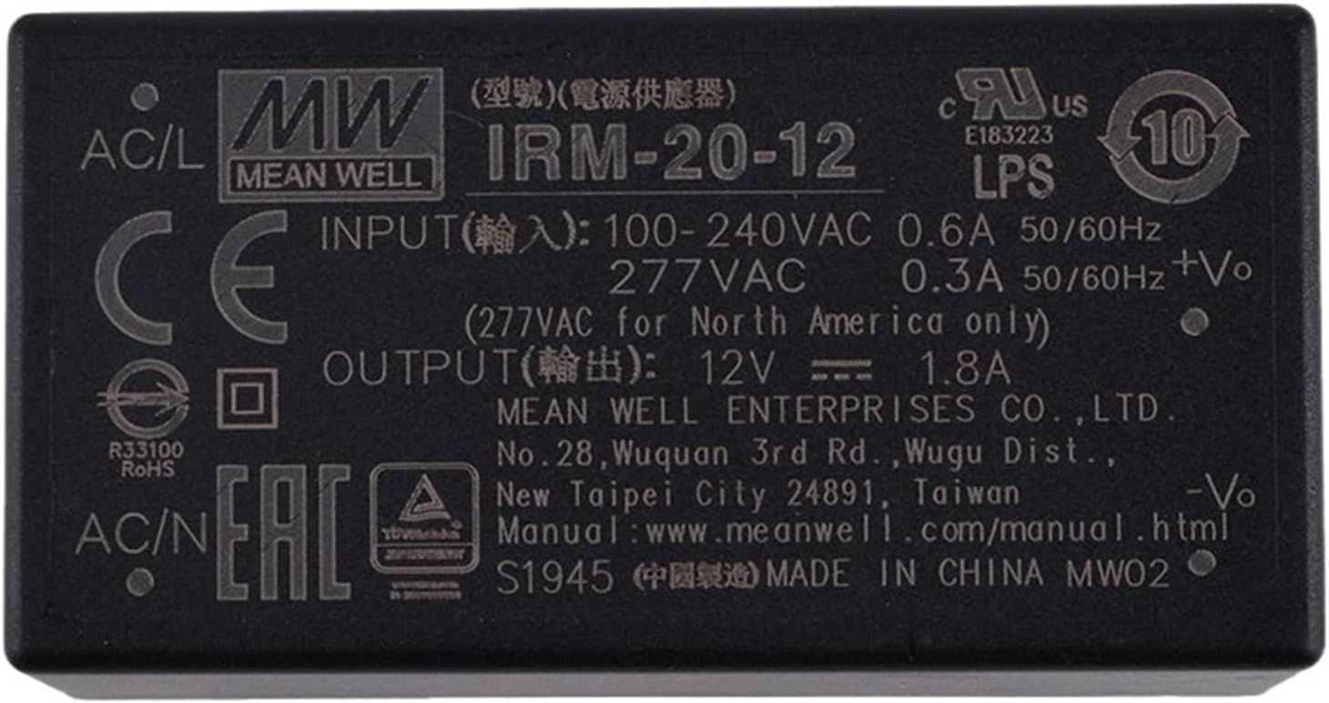 IRM-20-24 21.6W AC-DC PCB-Mount Green Power Module IRM-20 24V 0.9A