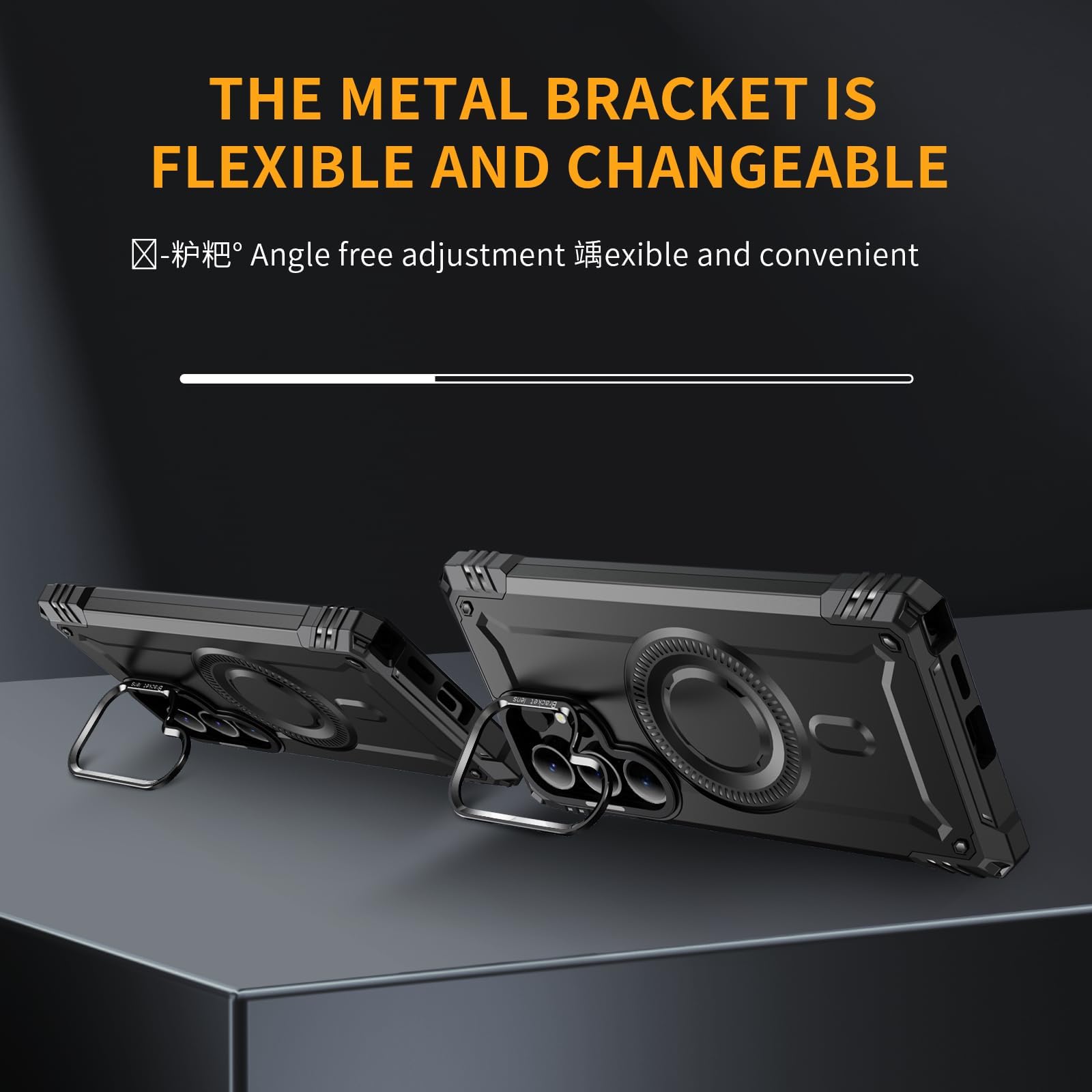 Magnetyczne etui do Samsung Galaxy S24 Ultra/S24 Plus/S24, wbudowany metalowy uchwyt, obsługuje bezprzewodowe ładowanie, odporne na wstrząsy, kolor zielony, S24 Plus