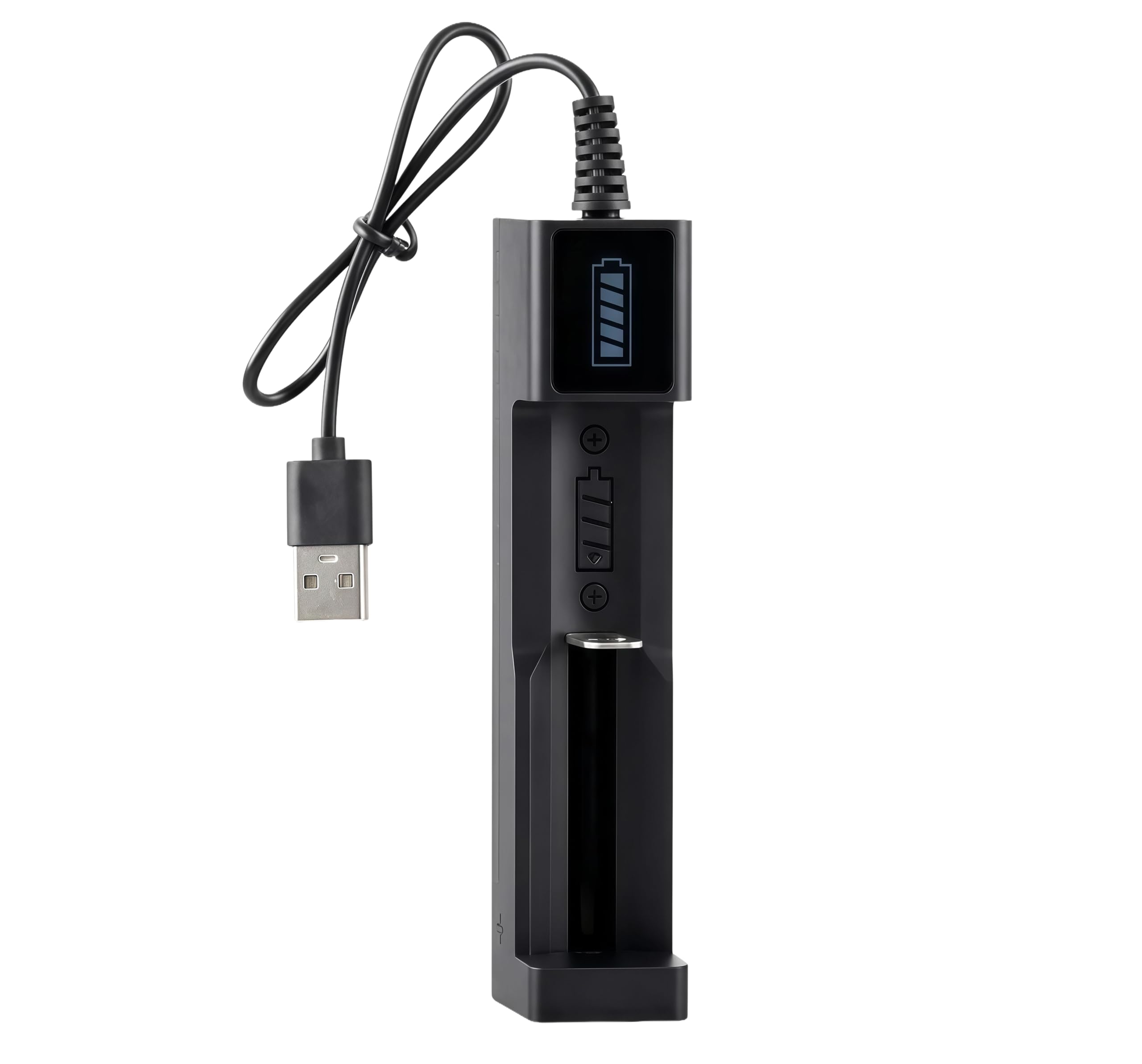 Ładowarka USB do akumulatorów 18650/17670 / 14500/16340 | Jednoslotowa ładowarka do akumulatorów 3.7V