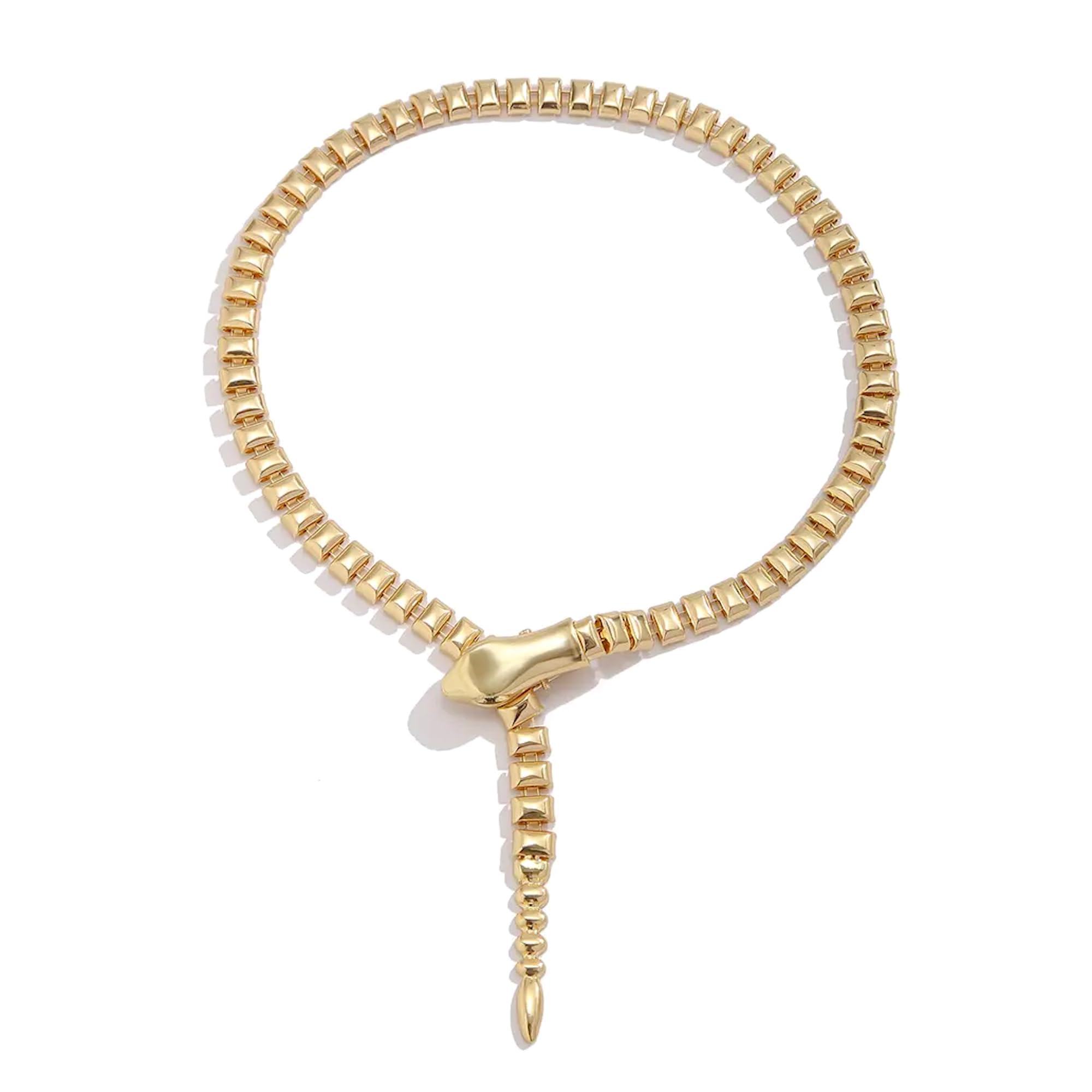 SALVE Gold Serpent 3 in 1 Viral Adjustable Contemporary Snake Choker Necklace for Women | Multi-Styling Statement Fashion Jewellery Western Necklace Bracelet for Girls (B0CWH8B4T3) Amazon Price History, Amazon Price Tracker