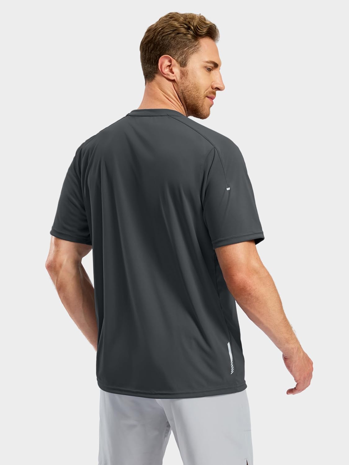 Pudolla Men's Workout Running T-Shirts Lightweight Quick Dry Athletic Gym Shirts for Men Short Sleeve Sport Tee Tops - Image 2