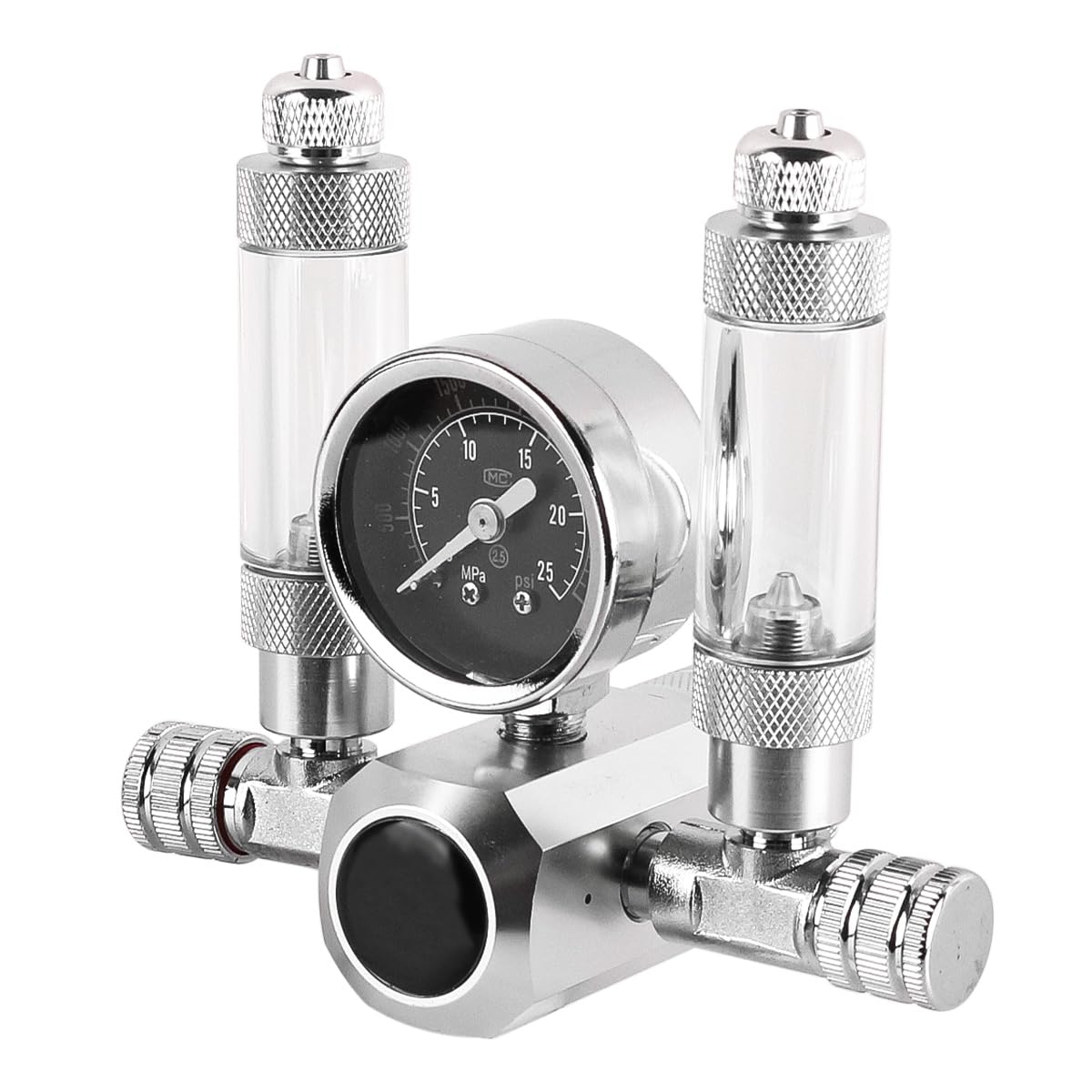 Válvula solenoide magnética de CO2 para Acuario con válvula de retención y Contador de Burbujas W21.8 para acuarios y Tanques de Agua Dulce con Plantas