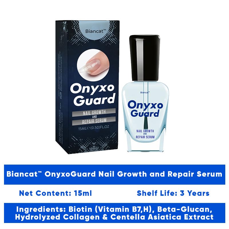 OnyxoGuard Nail Growth and Repair Serum, Advanced Nail Growth Serum, Nail Growth and Strengthener - Revitalize And Strengthen Your Nails 0.5 fl.oz (1 Bottle)