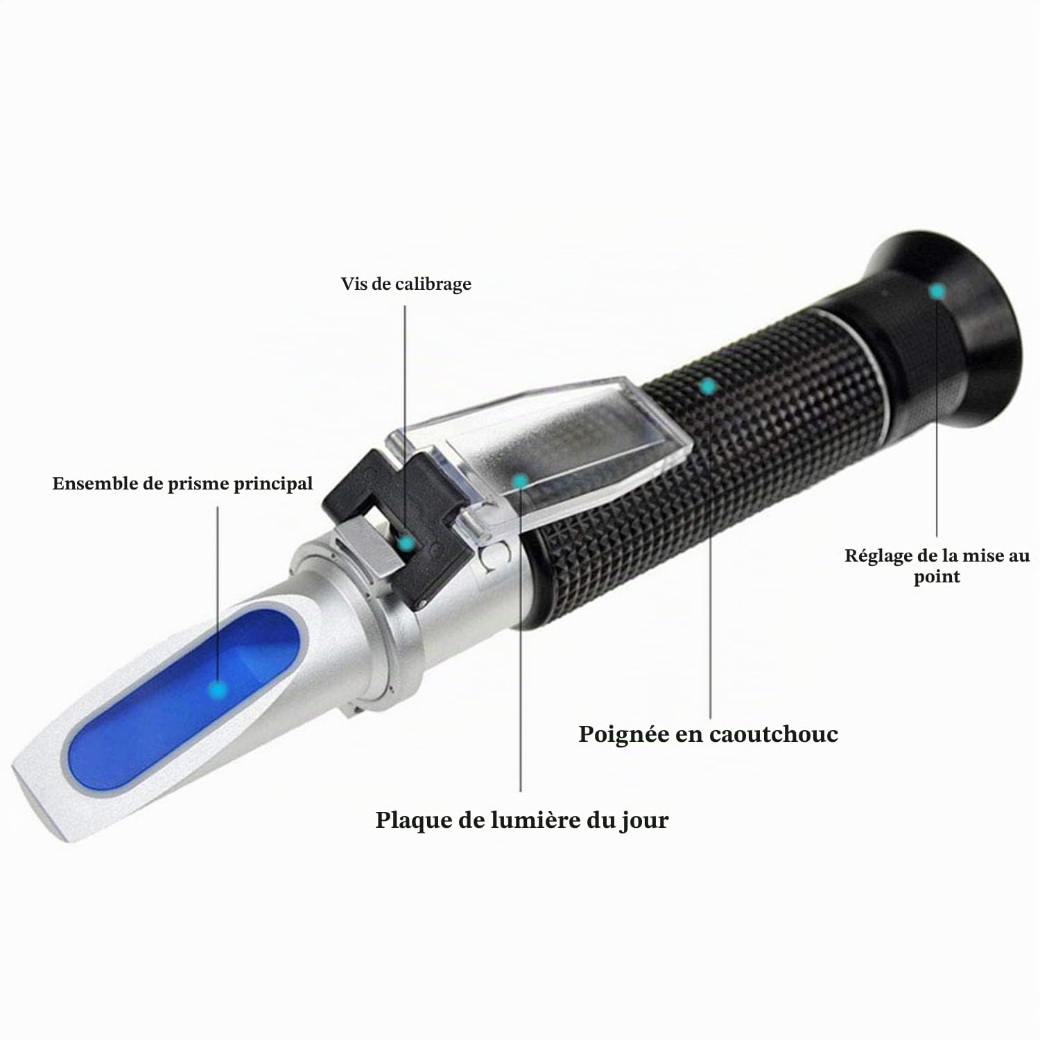 Salinity Réfractomètre de Mesure de salinité pour Aquariums d'eau de mer et d'eau Marine 0-100 PPT avec Compensation Automatique de la température