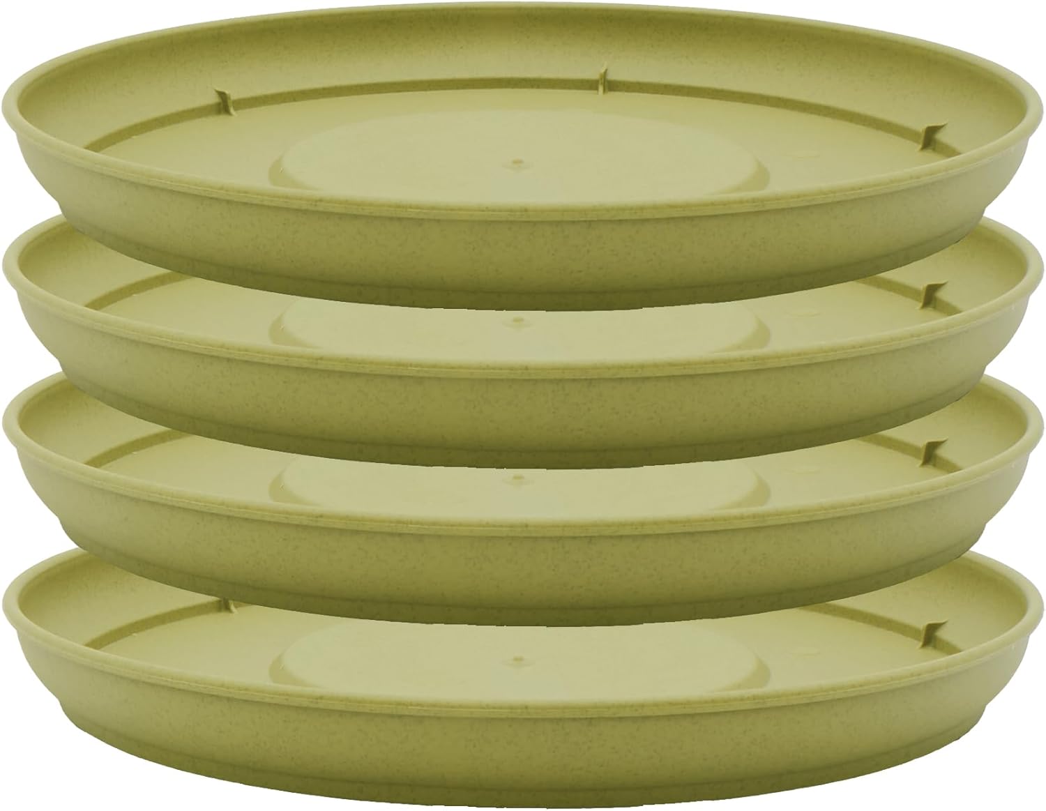 The HC Companies 20 Inch Round Marina Plastic Plant Saucer - Indoor Outdoor Plant Trays for Pots, Slate Green (4 Pack) Slate Green 20" (Pack of 4)