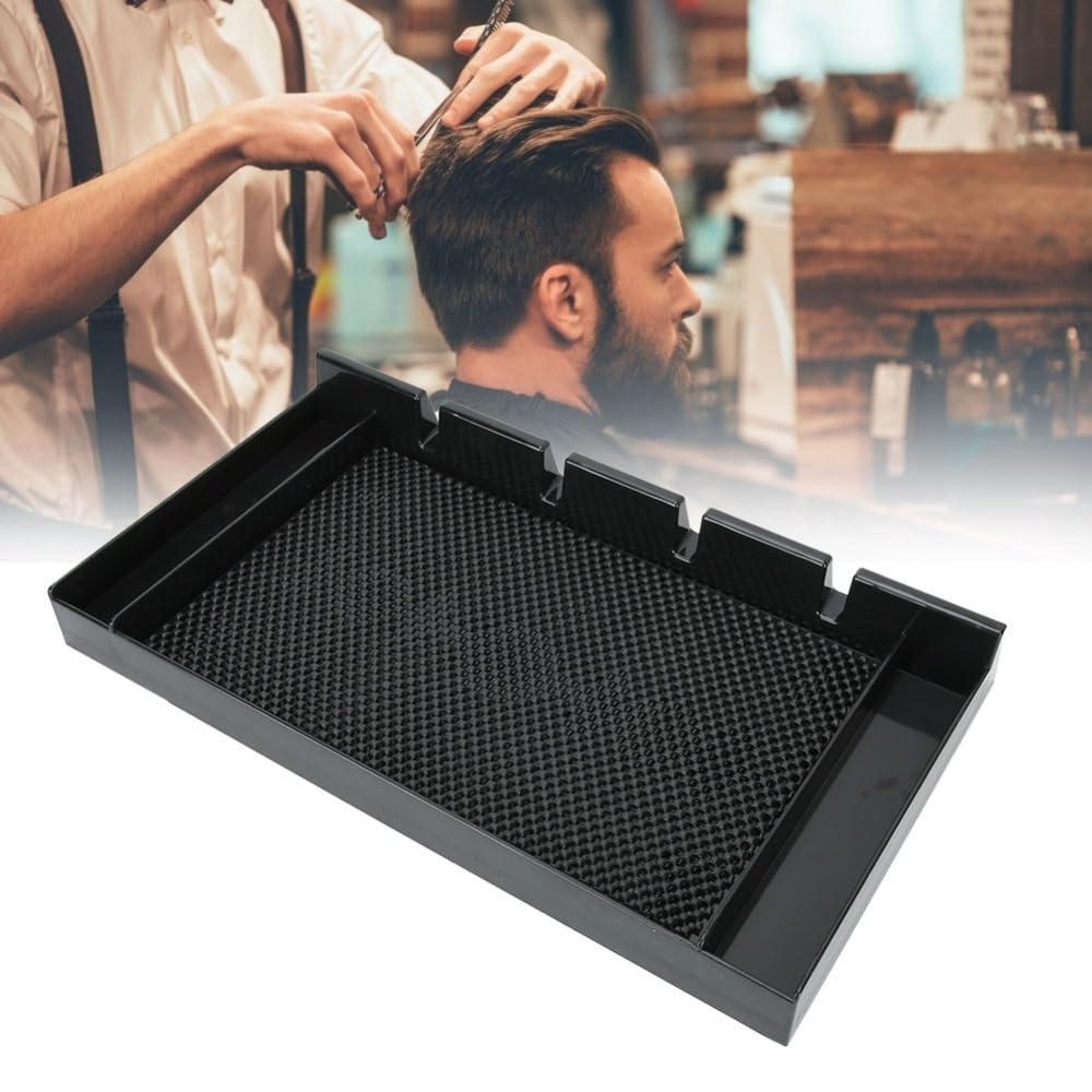 Hair Clipper Storage Box PC Organizer Stand Black 15.43 x 8.86 in for Barber Salon Clippers, Combs, Brushes