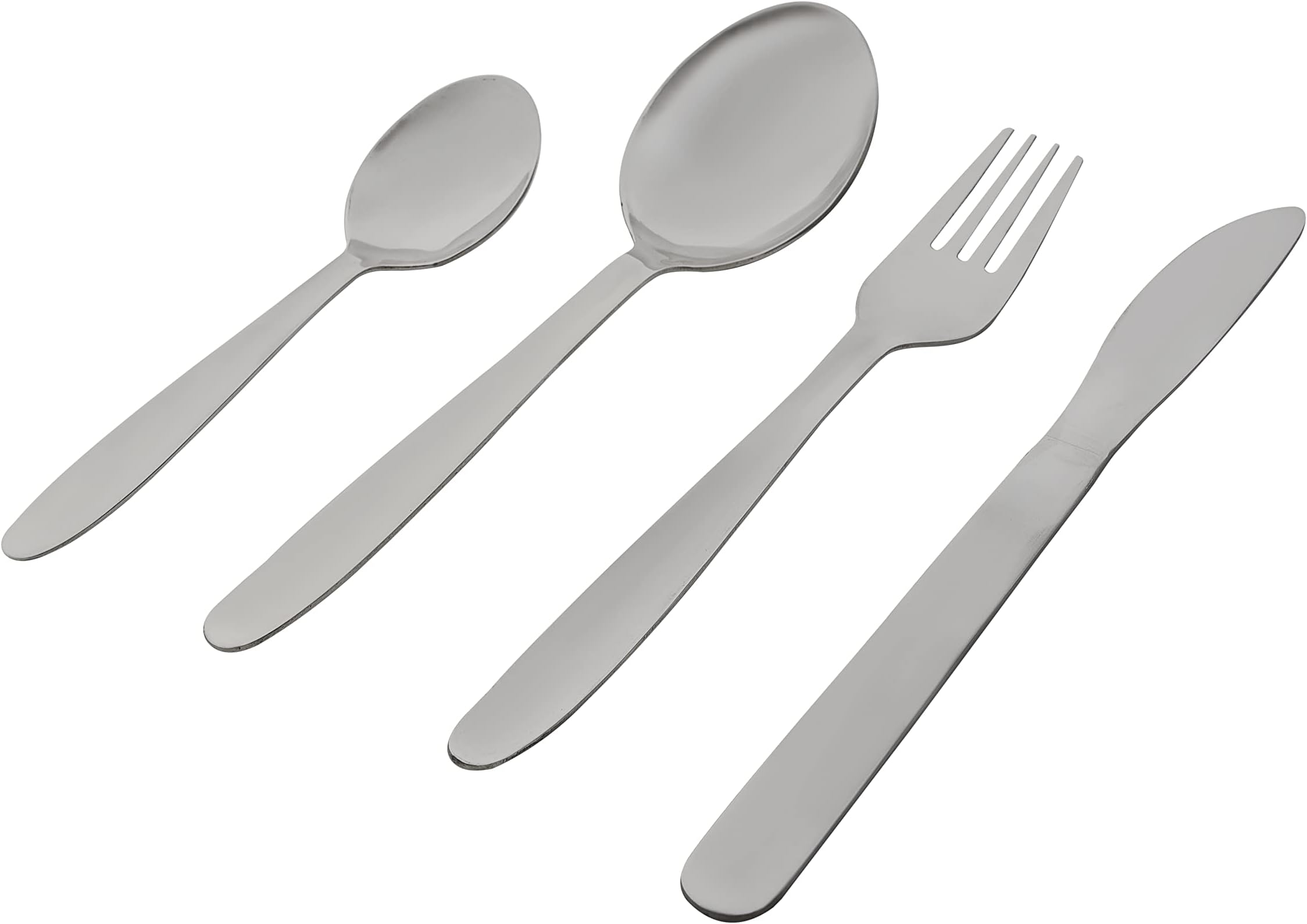 Cutlery Set, 24pcs Stainless Steel Dinning Set, RF10676 Table Knife, Teaspoon, Table Spoon and Table Fork Service for 6 Family Members, Multicolor