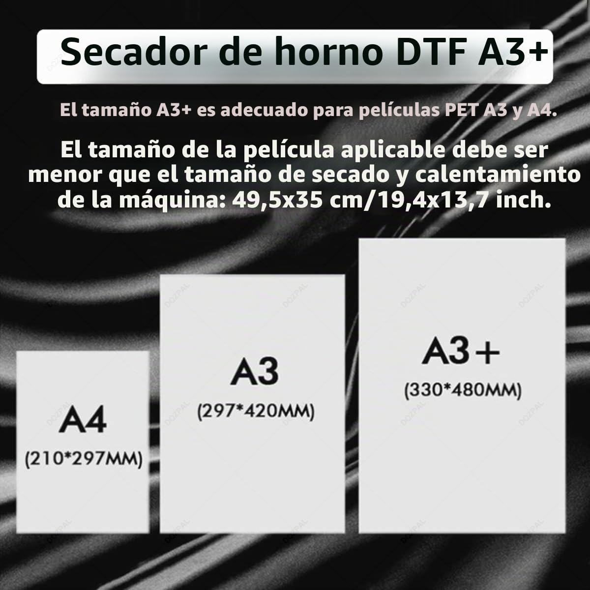 Impresora DTF portátil A3 con Doble Calentamiento y Horno de Secado DTF Integrado. Máquina De Curado Dtf, Ajuste de Temperatura de 0 a 200 °C. para Carteles de Ropa DIY
