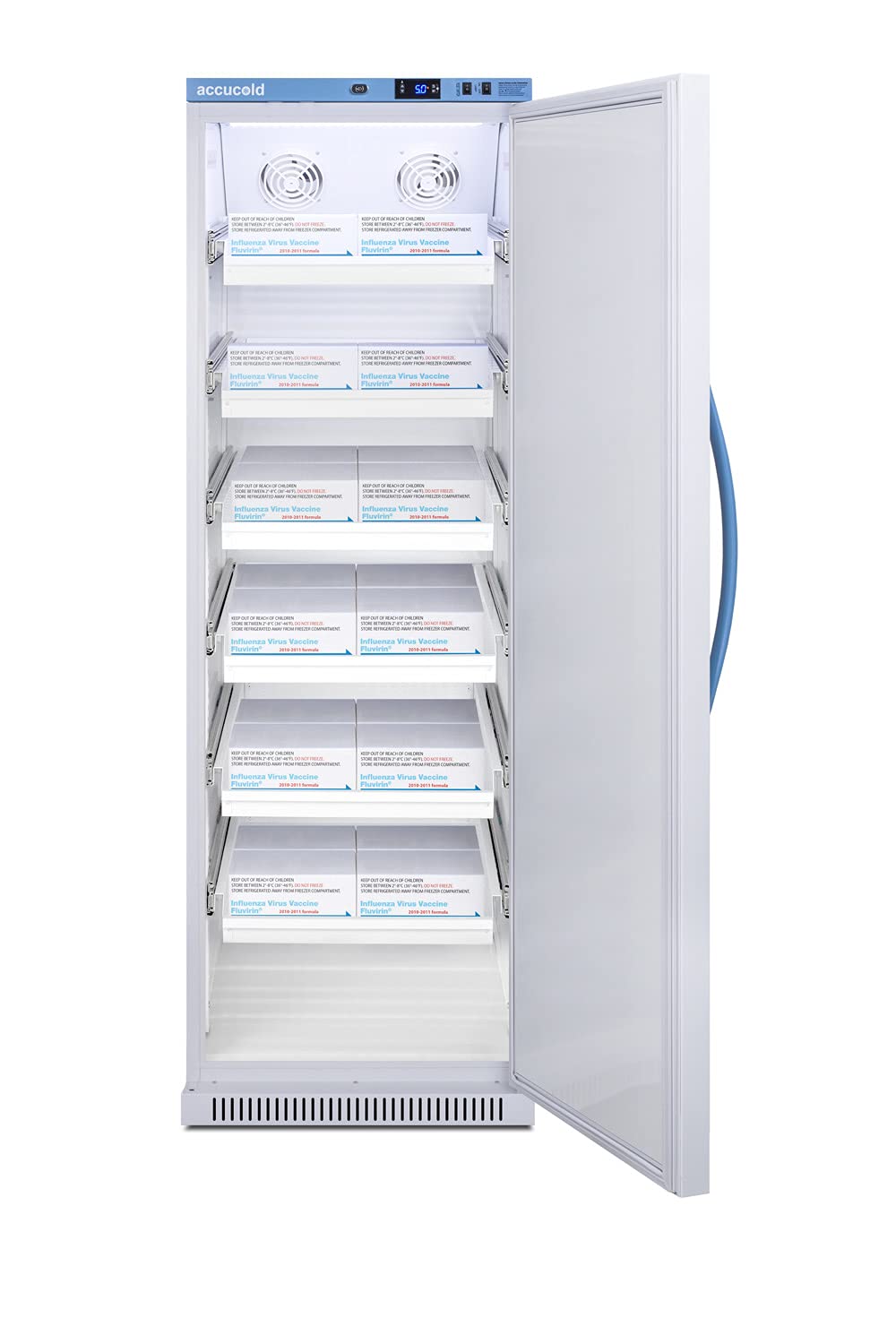 Summit Appliance ARS15PVDR Pharma-Vac 15 Cu.Ft. Upright Vaccine All-Refrigerator with Six Removable Ventilated Drawers, Silver-Ion Handle and Hospital Grade Cord with 'Green Dot' Plug on Fridge.com