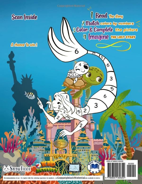 Miniatura 2 de Mermaid Coloring book for kids ages 3-8 An incredible world of mermaids ( US Edition ) - Including pictures and ocean stories