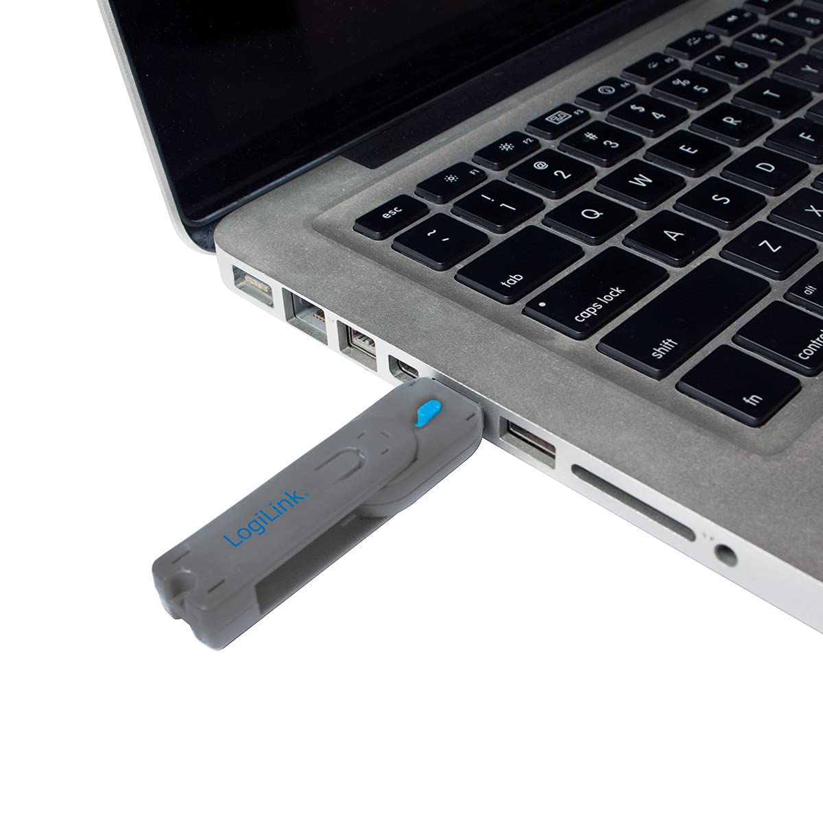 Logilink USB Port Bloqueur de Château 1x Schlüssel 8x Schlösser Gris