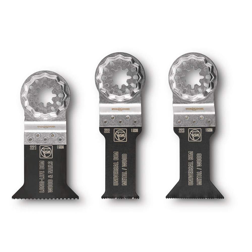 Fein StarLock E-Cut ComboWood & Metal Saw Blade - Universal Saw Blade (1-1/8" & 1-3/4"), Long-Life Saw Blade (2"), 3-Pack - 35222952140
