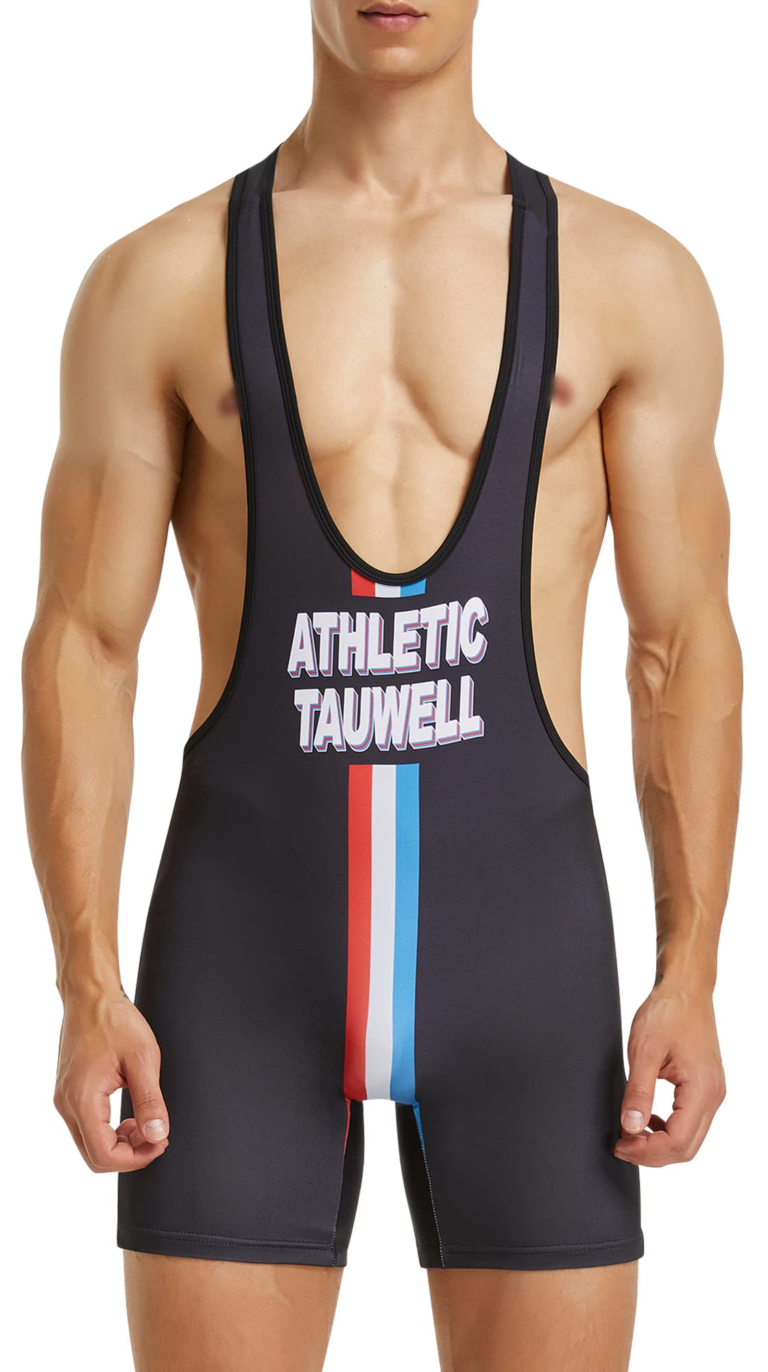 FEOYA Herren Wrestling Singuletts Athletic Supporters Bequem Einteilig Wrestling Singlet Gym Ärmellose Boxer Slips Workout Sport Bodysuit Aktives Training Wrestling Trikot Gewichtheben Jumpsuits