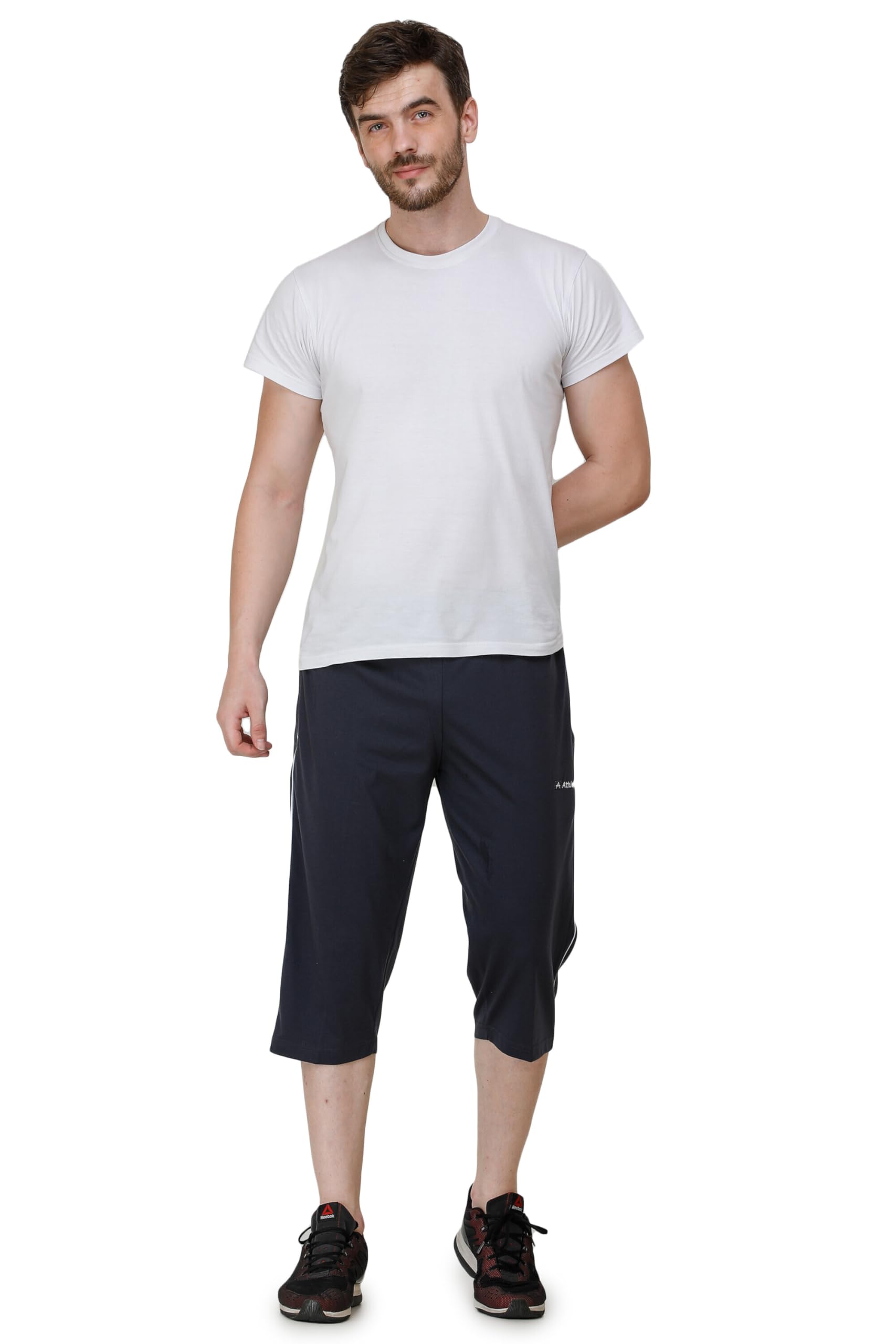 Unisex Cotton Hosiery Bermuda Shorts with Zipper Pockets, Drawstring Elastic Waist, Regular Fit, Minimal Design, Summer Wear Dark Grey-image-16