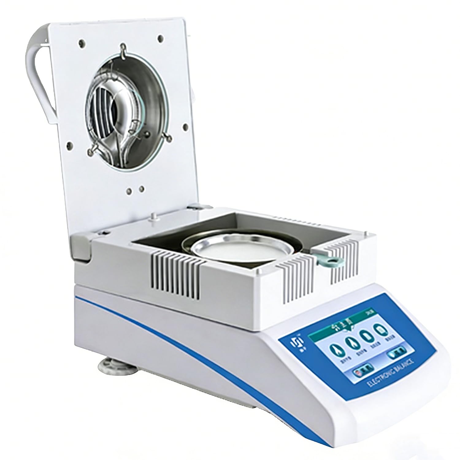 Analizador de contenido de humedad halógeno, probador digital de alta precisión con interfaz RS232 para uso industrial y científico, medición de 50 g/0,002 g