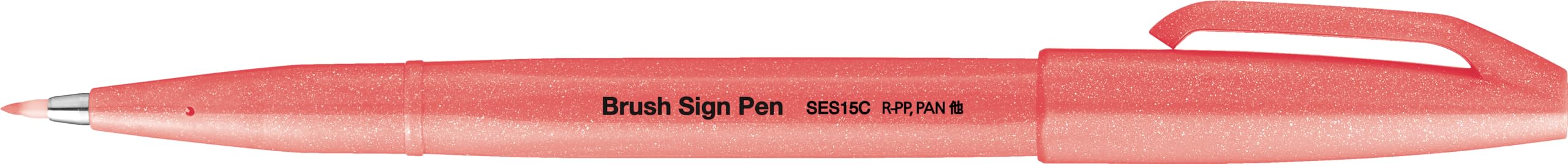 Pentel SES15C-FBX Brush Sign Pen Neon Red Fibre Tip Brush Like Tip (Pack of 10), 1 count (Pack of 10) - Image 3