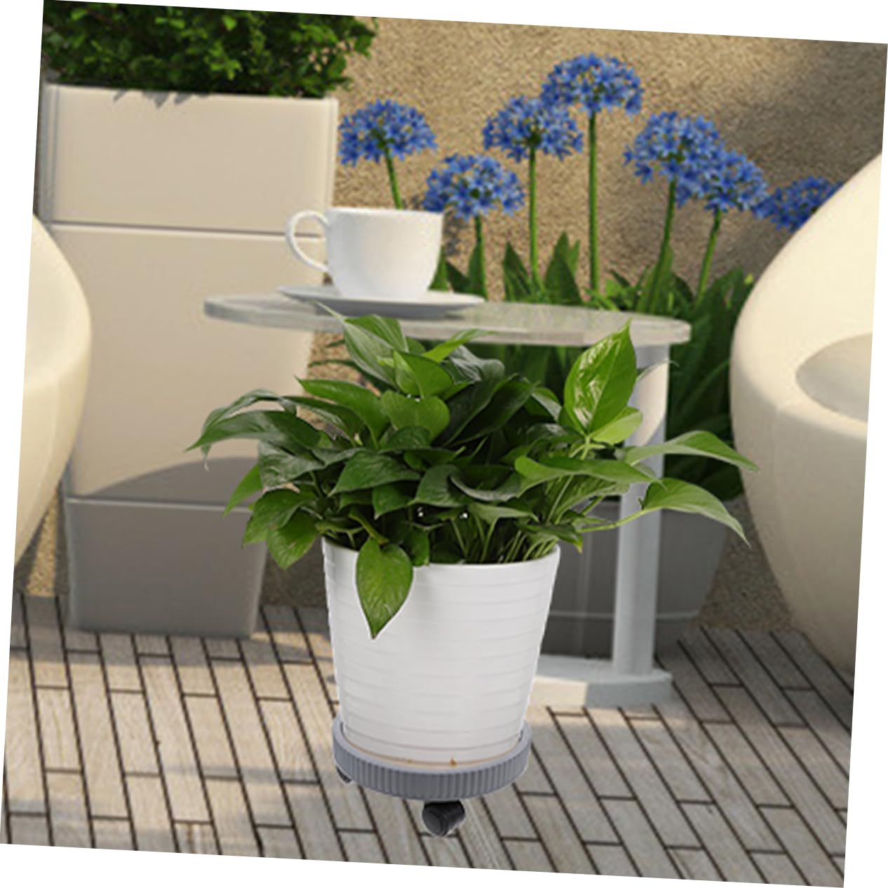 Accessoire Déplacement Plantes Support à Roulettes Pour Pot De Fleur Wagner - Capacité 250kg - Intérieur/Extérieur Chariot Pour Jardinière Lourde