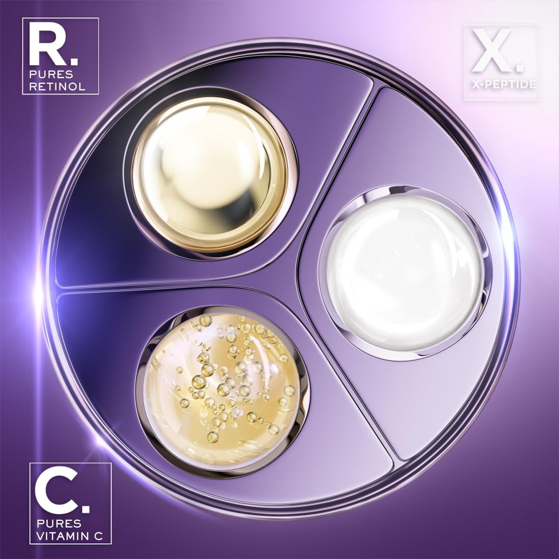 Lancôme Rénergie C.R.X. Triple Serum Retinol, Anti-Aging Serum | Nacht-Pflege, mit Vitamin C, X-Peptiden und Ceramiden, für sichtbar glattere und strahlende Haut, jugendliches Hautbild