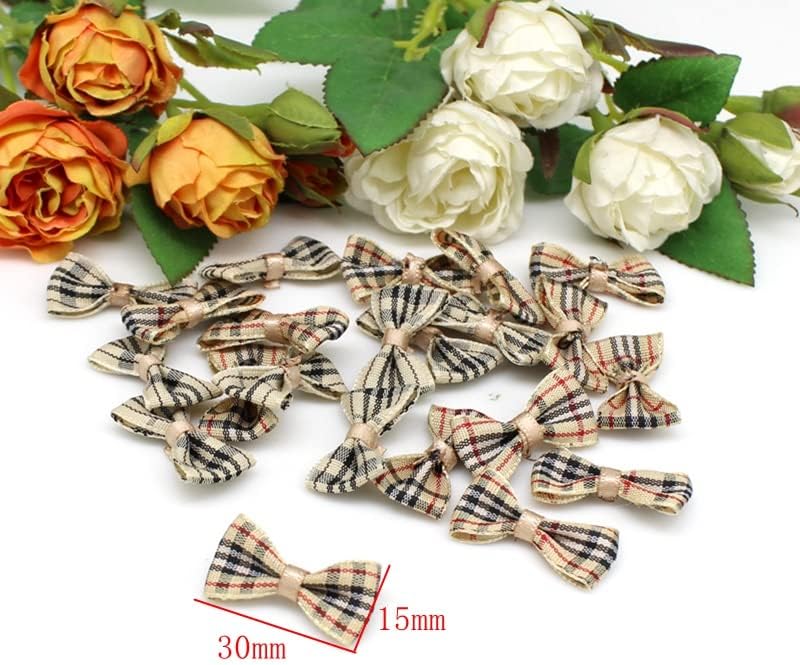 50PCS/lot DIY Small Satin Ribbon Bow tie Wedding Scrapbooking Embellishment Crafts Decoration 1.5cm*3cm(Mix Color)