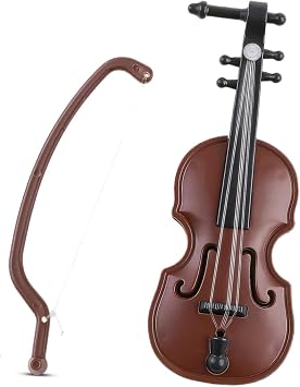 Worlds Smallest Violin for Music Lovers Miniature Violin Wooden Model Violin Keychain Mini Musical Ornament Toy Office New Year Gifts
