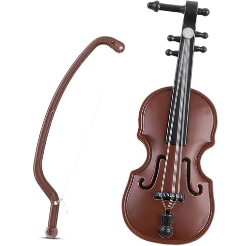 Worlds Smallest Violin Miniature Violin Wooden Model Violin Keychain Mini Musical Ornament Toy Office New Year Gifts for Decorating Dollhouse Home