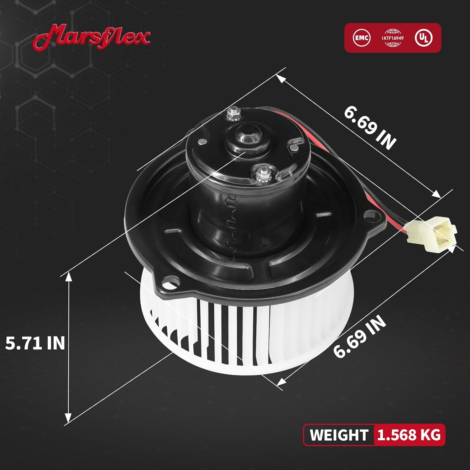 Marsflex Front Blower Motor 700010 for 1994-2002 Dodge Ram 1500 2500 2500, for 1993-1998 Jeep Grand Cherokee, 1995 1996 1997 1999 2000 2001 Automotive Replacement Blower Motor Fan OE: 5015866AA