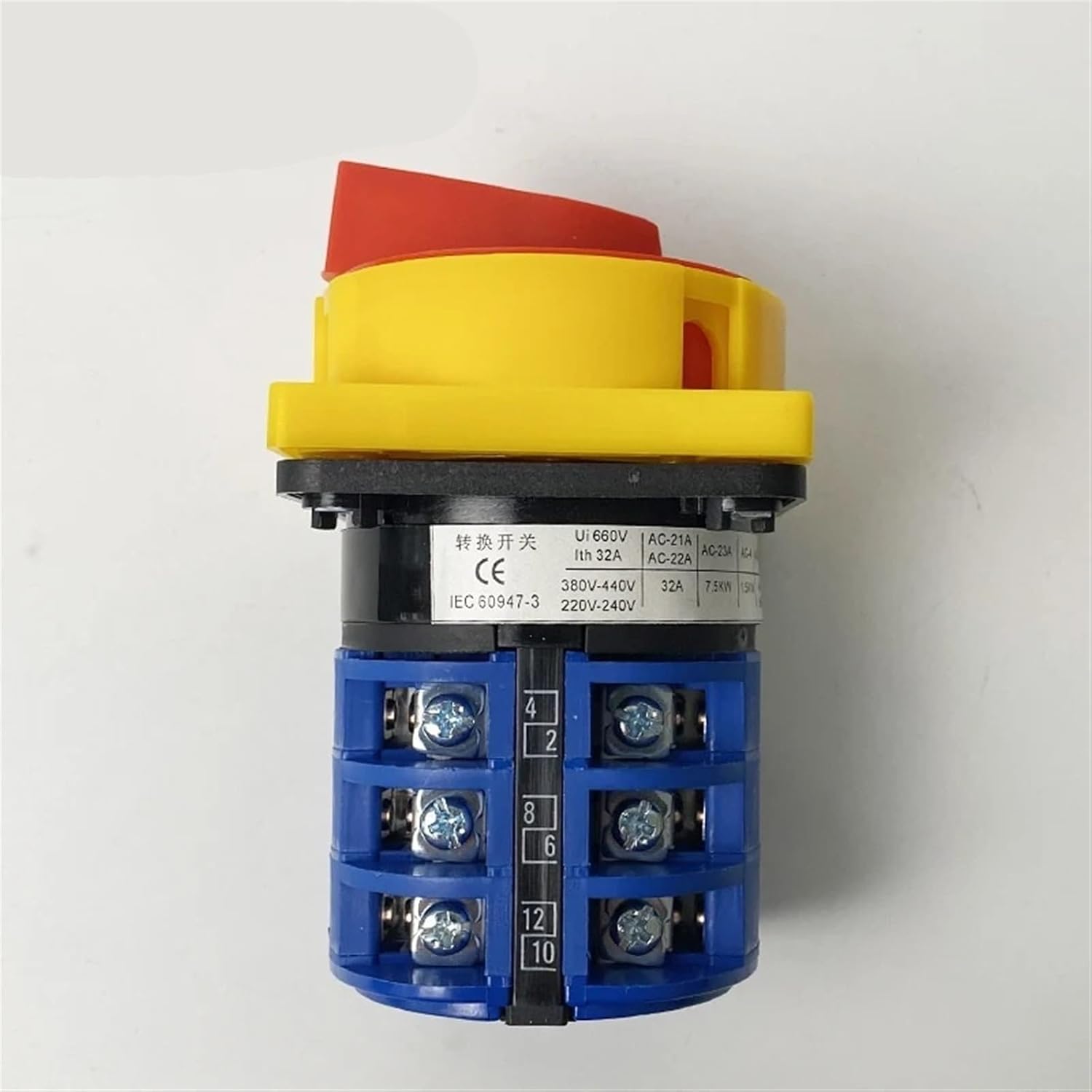 Universal Transfer cam Switch Padlock 2 Position Switch 40A 3 Pole Rotating Silver Contact YMW26-40/3GS LW26(ON-Off)