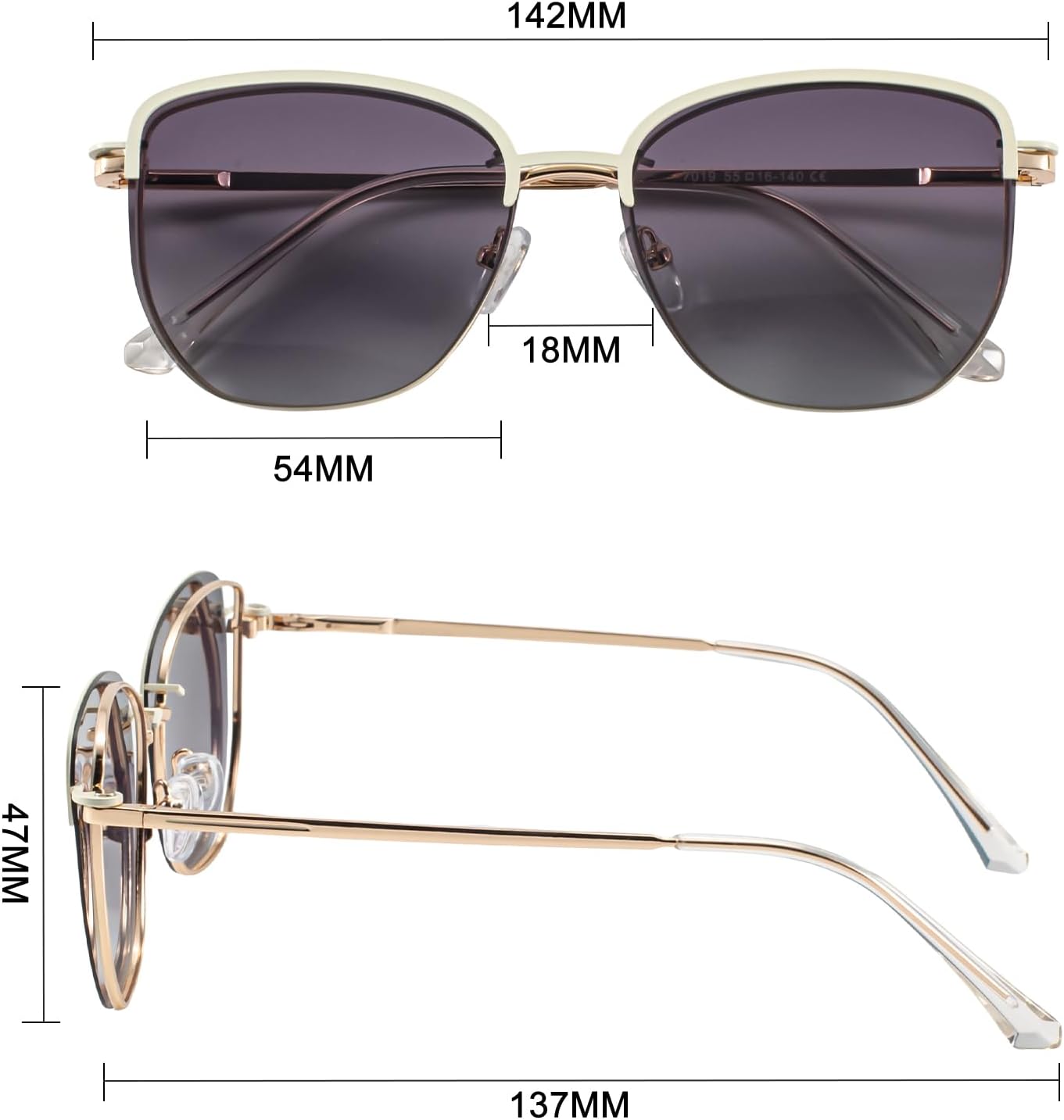OCCI CHIARI Magnetic Clip on Sunglasses Readers Women Polarized Reading Sunglass 1.0 1.25 1.5 1.75 2.0 2.25 2.5 2.75 3.0