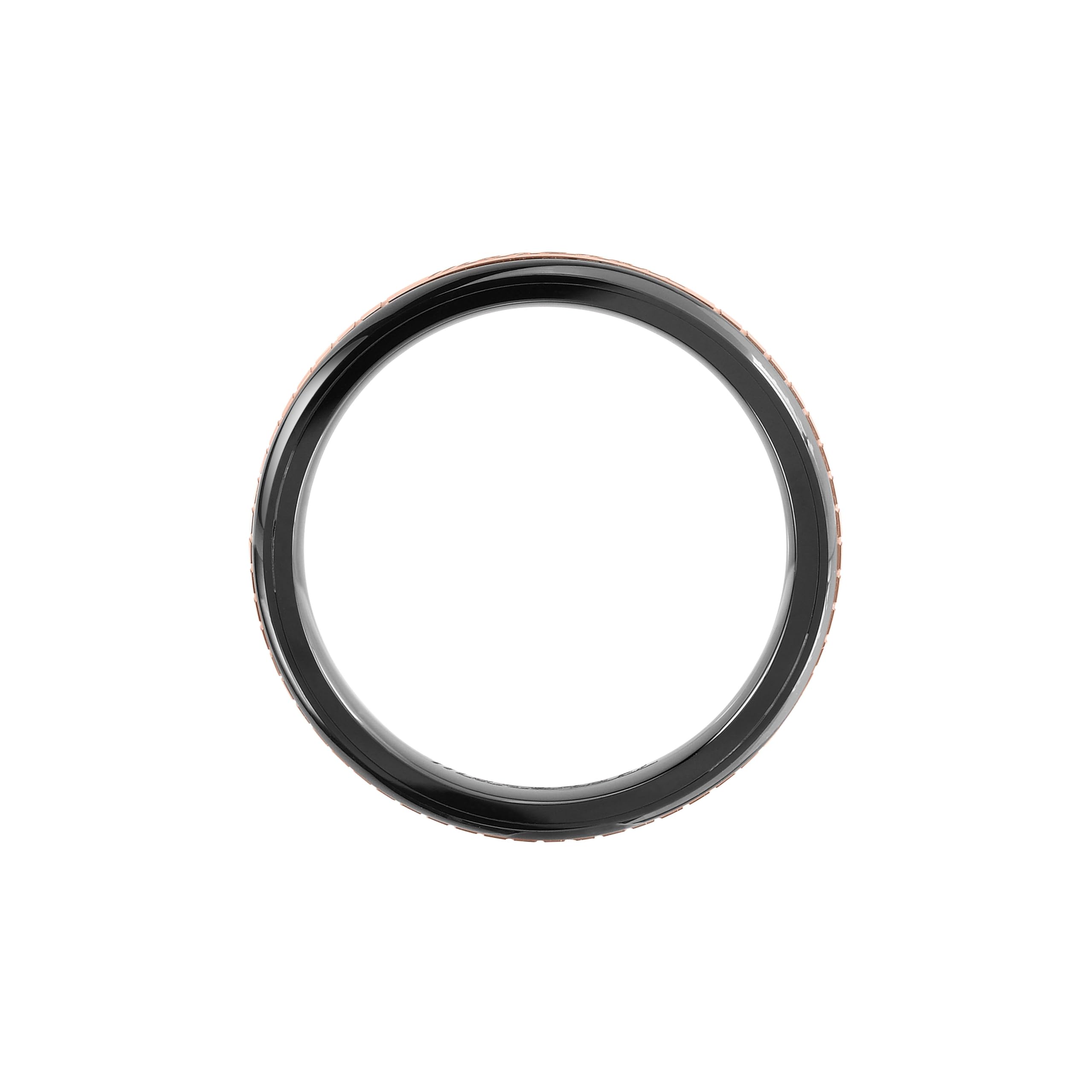 Maserati Herrenring aus Stahl, Keramik, CERAMIC Kollektion, Roségold, Geschenkideen für Männer