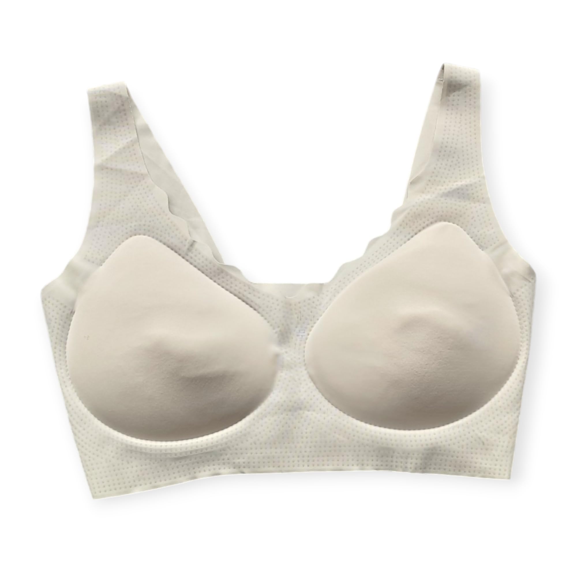 Womens Cotton Lightly Padded Everyday Bra, Wire Free, Comfortable with Seeles Cups,Adjustable Strap for Everyday Bra Regular, Cream-image-16