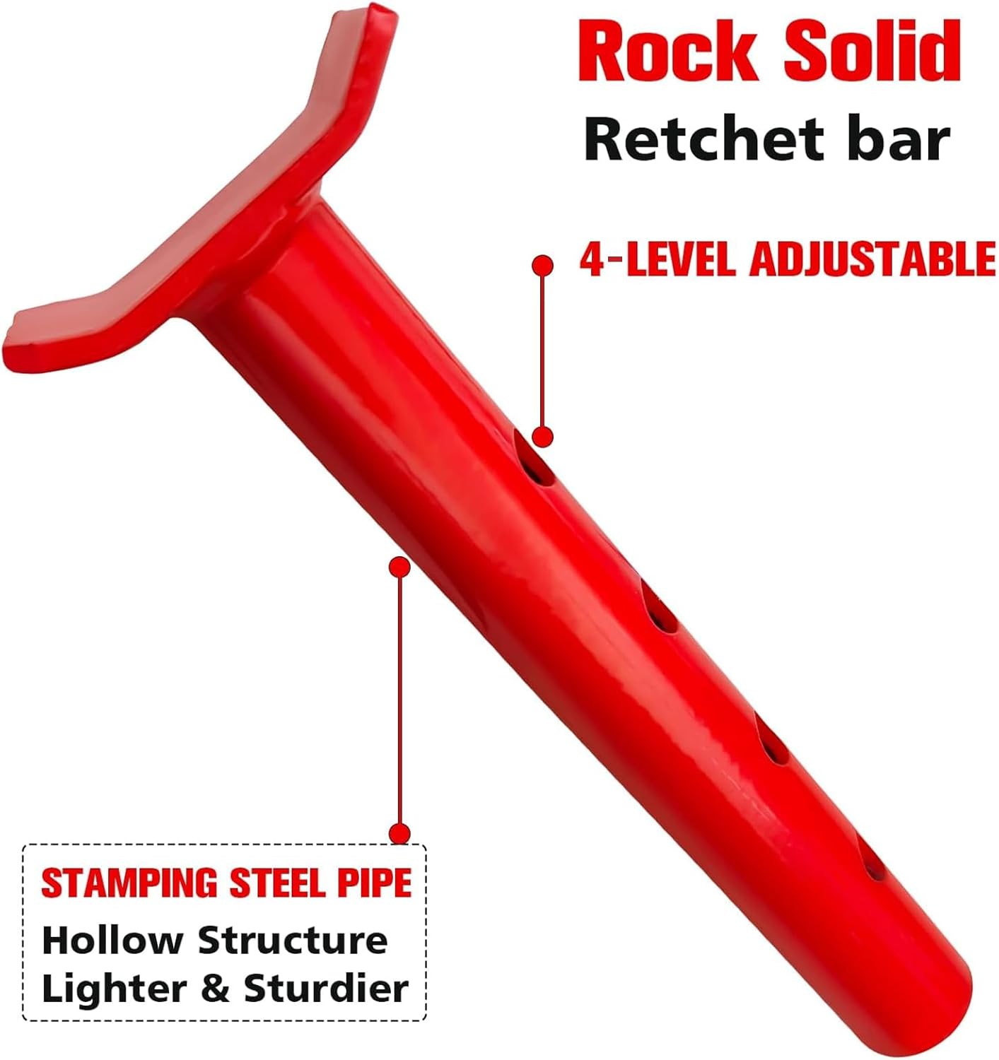 YATOINTO Foldable Jack Stands 3 Ton (6,600 LBs), 11.42"-16.06" Adjustable Height with Mobility Safety Pin,Car Jack Stand for Home&Garage, Workshops,Lifting SUV, Pickup Truck,UTV/ATV, Red, 1 Pair