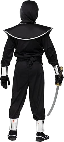 Miniatura 2 de Disfraz para niños de Ninja Silver Mirror de Fun World Negro  Plateado