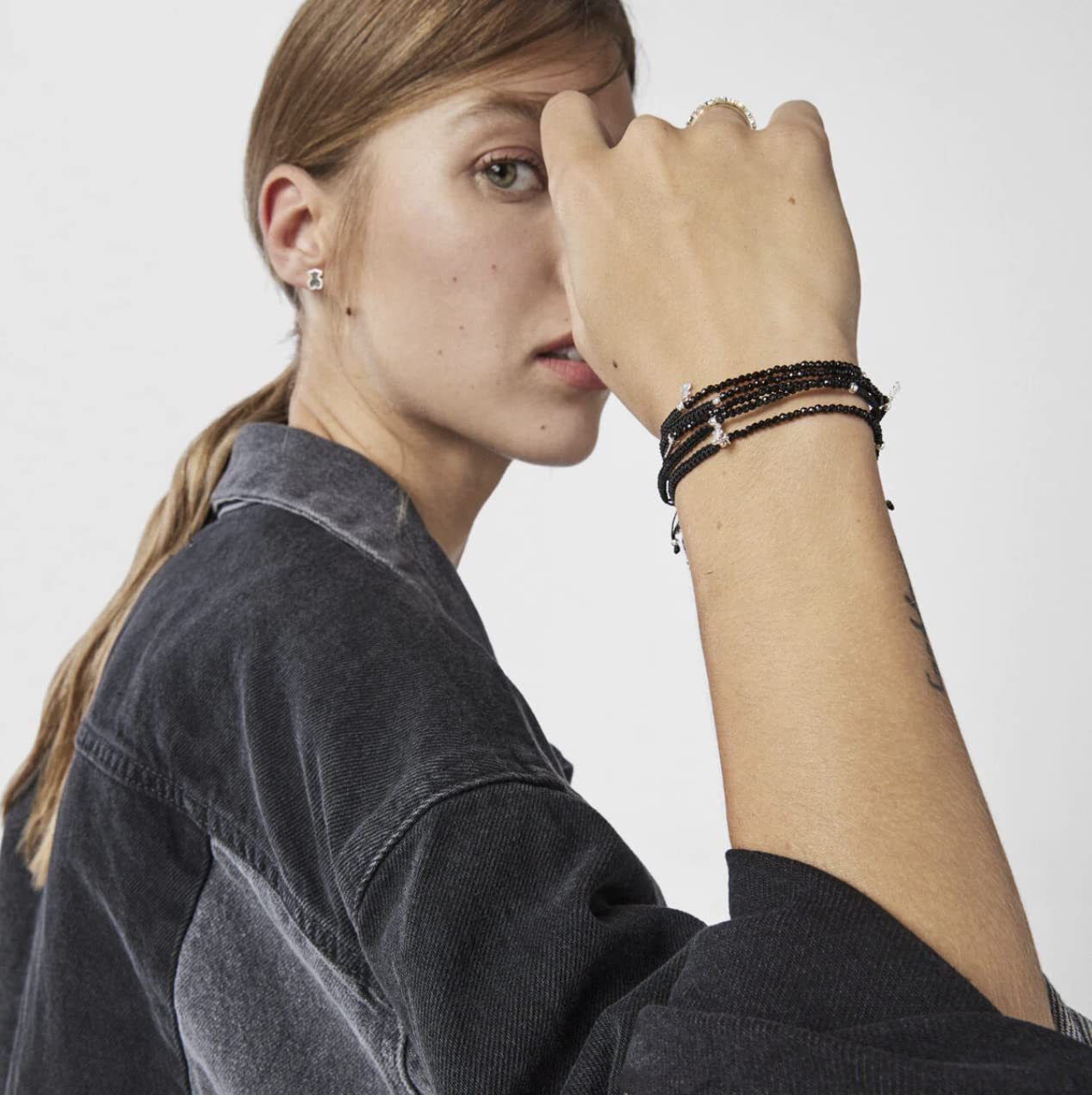 TOUS Damen-Spinell-Armband mit Sterlingsilbermuster, zart und elegant, Farbkollektion