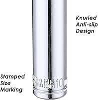 Vista 6 de MIXPOWER 4 piezas de 1/4" de 10 mm de profundidad y poco profunda, 6 puntas, acero Cr-V, 10 mm