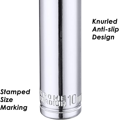 Miniatura 6 de MIXPOWER 4 piezas de 14" de 10 mm de profundidad y poco profunda, 6 puntas, acero Cr-V, 10 mm