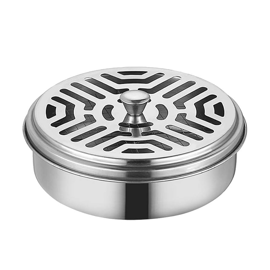 Amazon.co.jp: chengcheng 蓋付き蚊取り線香ホルダー 丸型