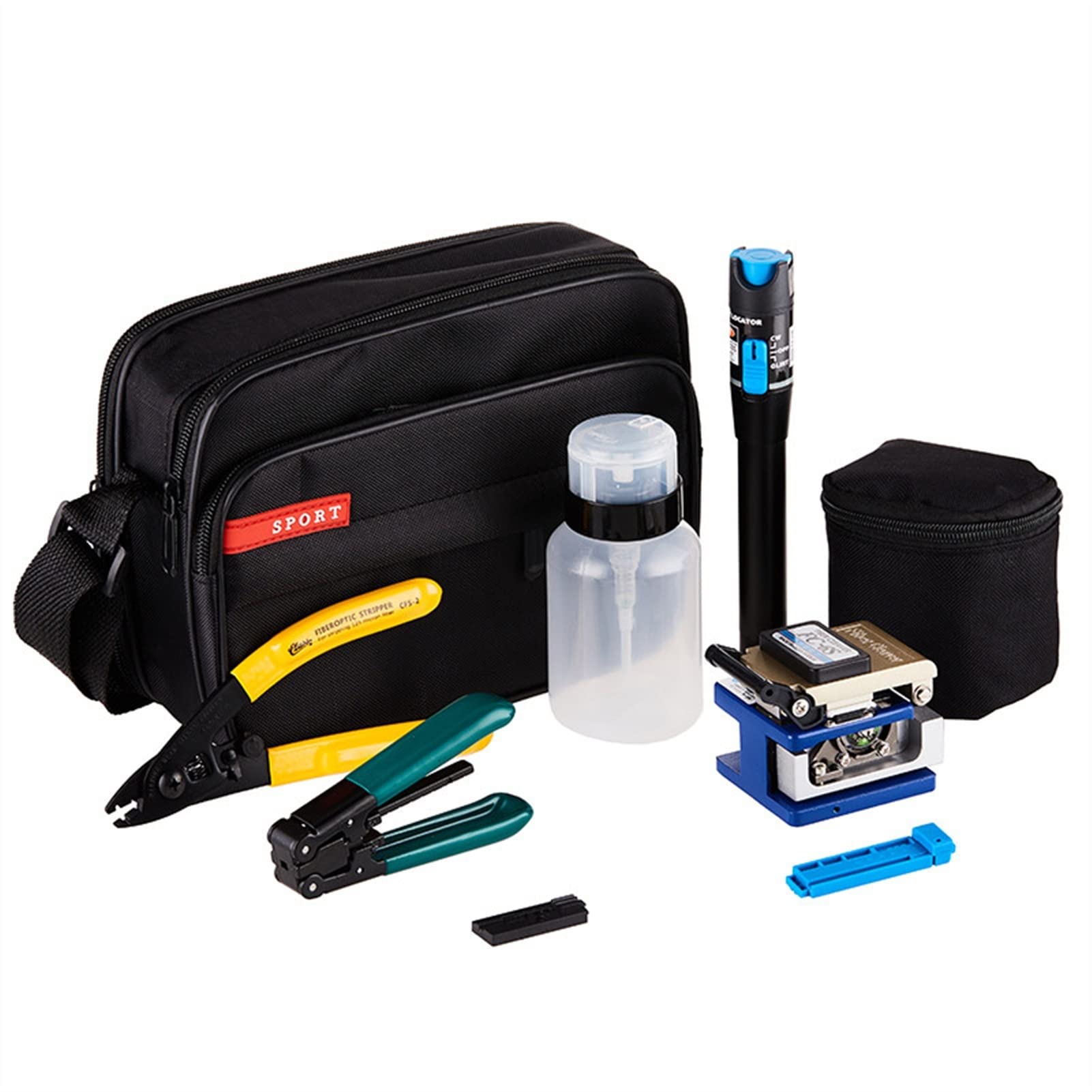LNHHG Fiber Cleaver, 8 In 1 Fiber Optic FTTH Tool Kit With Cleaver And 1MW Visual Fault Locator