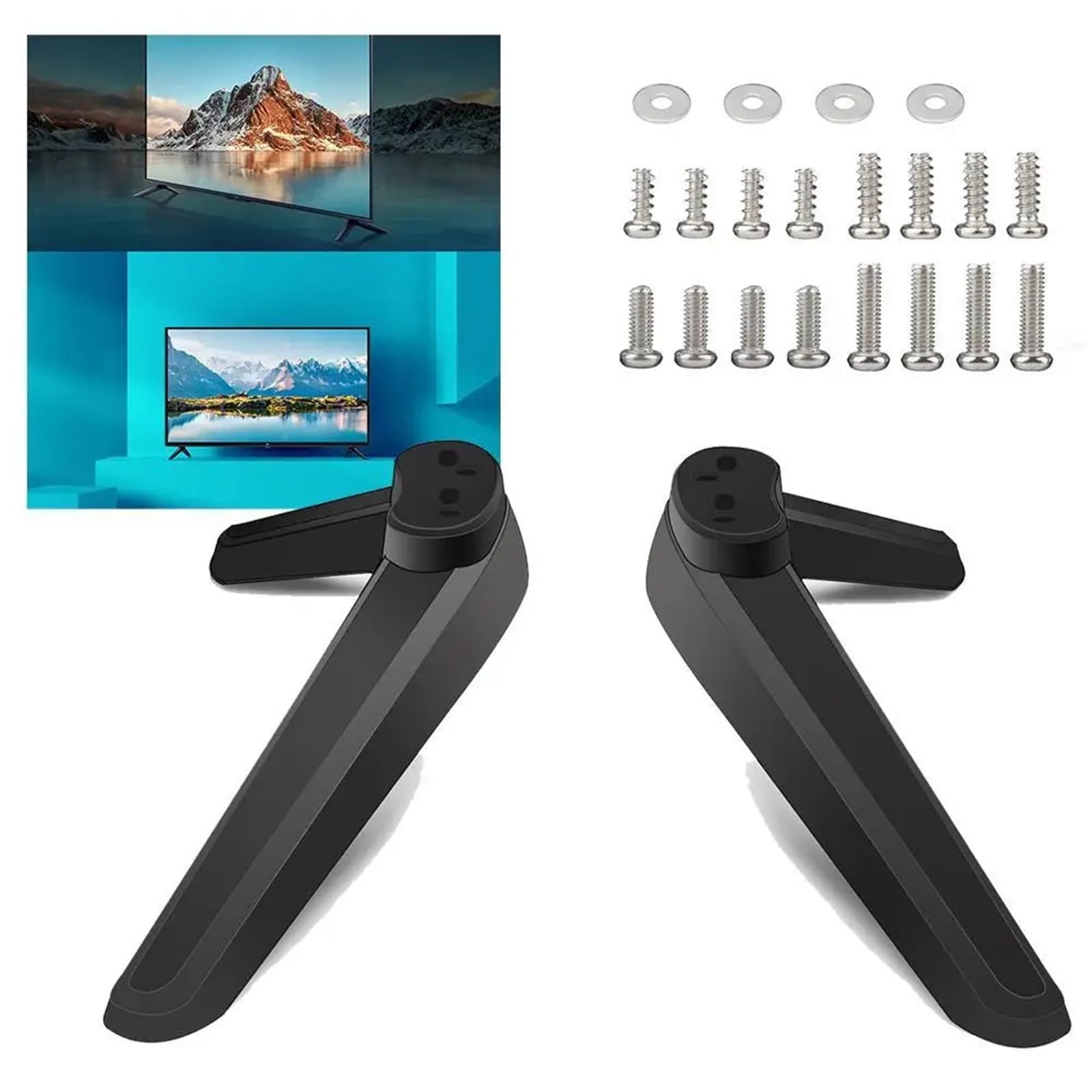 Soporte universal para TV, base de repuesto para TV, pie de pedestal, patas de montaje para TV, 17 mm a 20 mm, fácil de usar