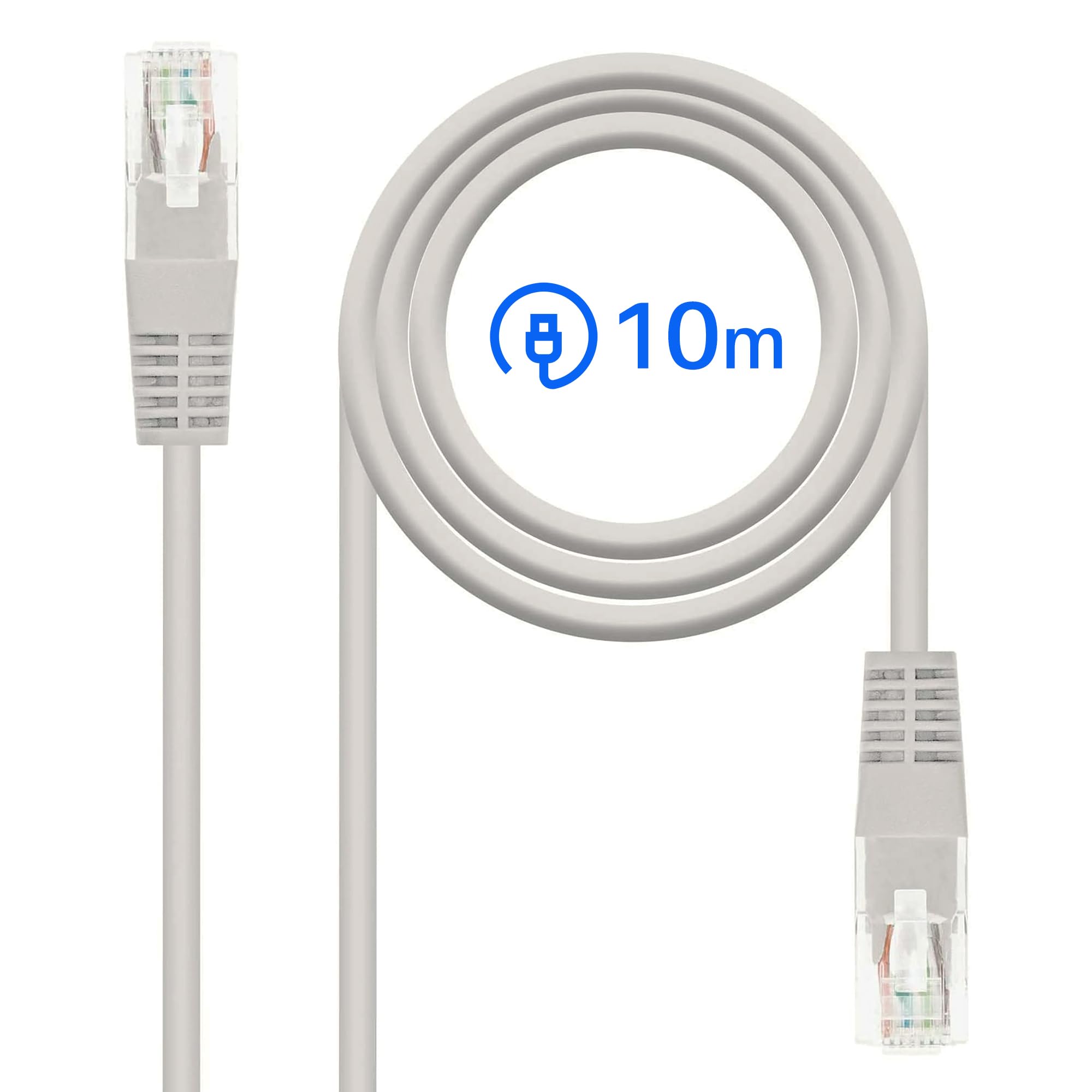 ATLANTIS Cavo Ethernet Cat 6 FTP 10 m, Cavo LAN di Rete, schermato. Connettori RJ45 pressofusi.