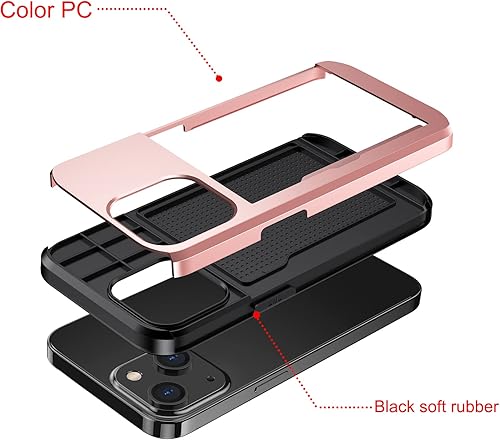 Miniatura 7 de Asuwish Funda de teléfono para iPhone 11 6.1 con protector de pantalla de vidrio templado y tarjetero de crédito, funda de cartera híbrida dura,