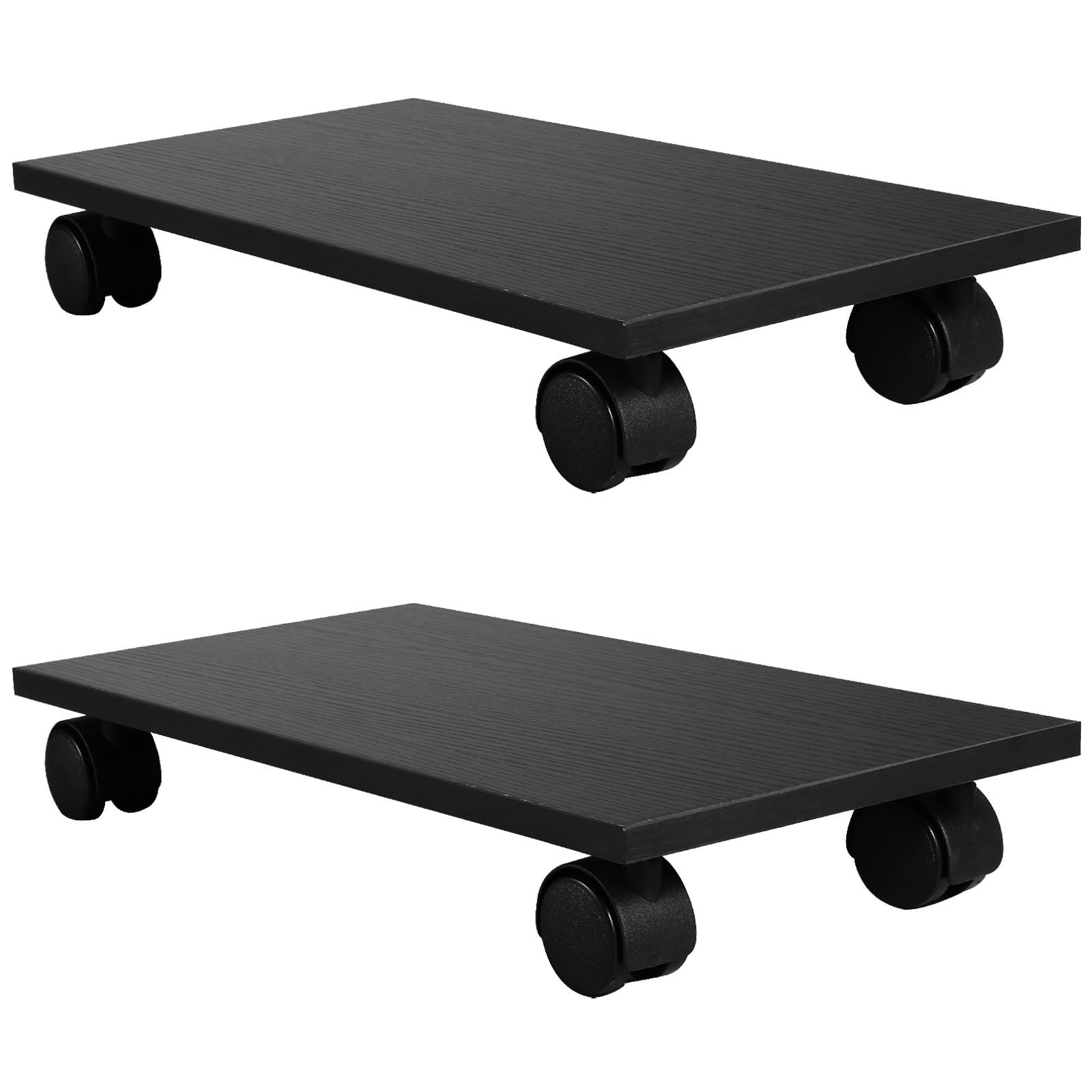 Anneome 2 Pezzi Supporto Mobile per Torre PC in Legno con Ruote Bloccabili