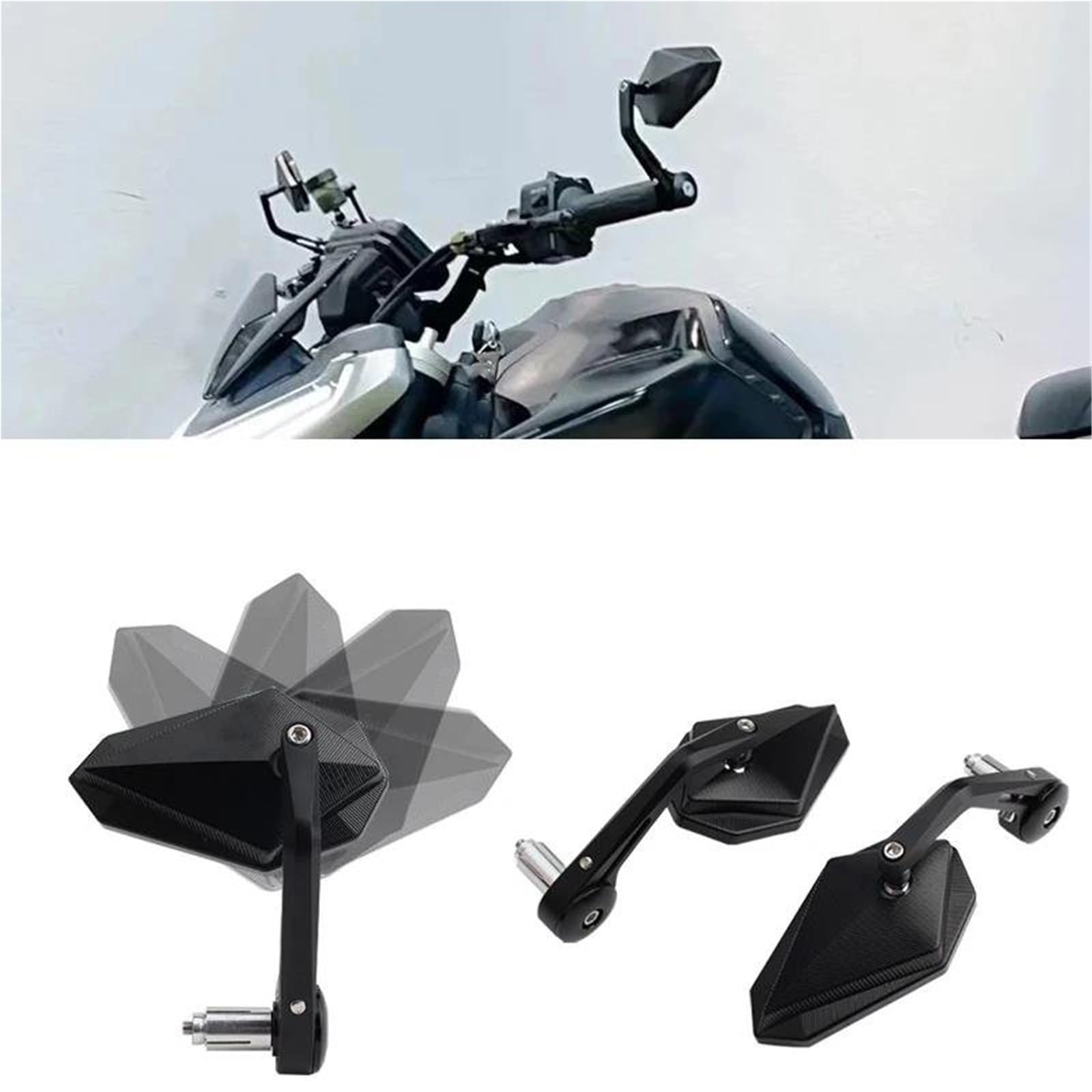 Sicurezza del veicolo 17-22 Mm Motocicletta Specchio In Lega Universale Per MT-03 MT-07 MT-09 Parti Moto