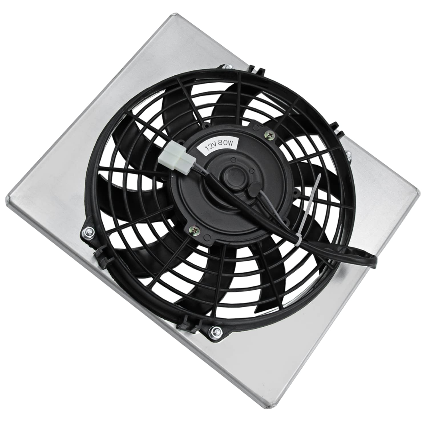 Aluminum Radiator Shroud With Electric Fan For Arctic Cat Prowler XT 500 550 650 700 – Includes Relay Kit