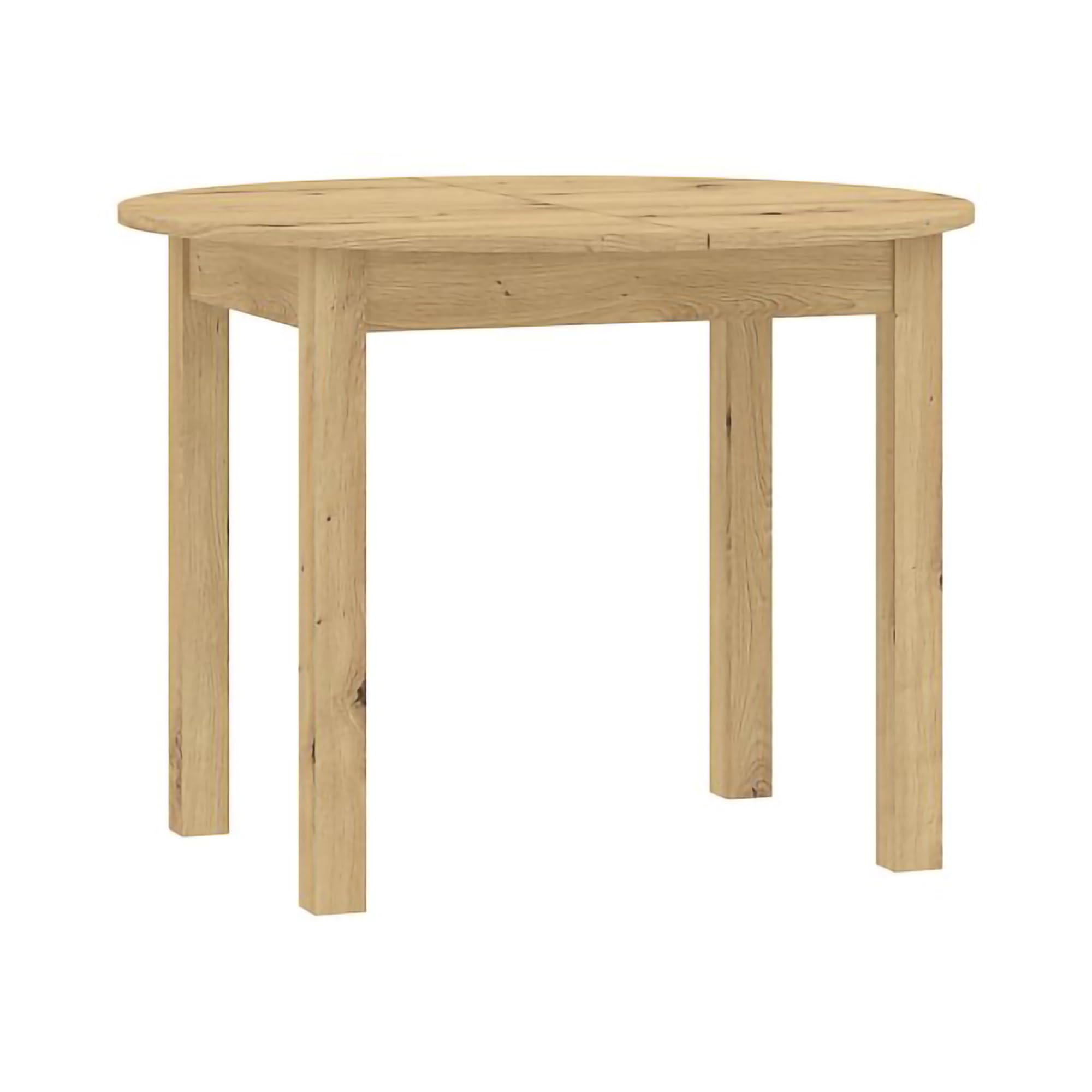 Dmora Tavolo Allungabile Berhida 100x80x76h cm Marrone Rovere Nodi 6 Posti Allungabile, Meccanismo Estensione Allunga Centrale