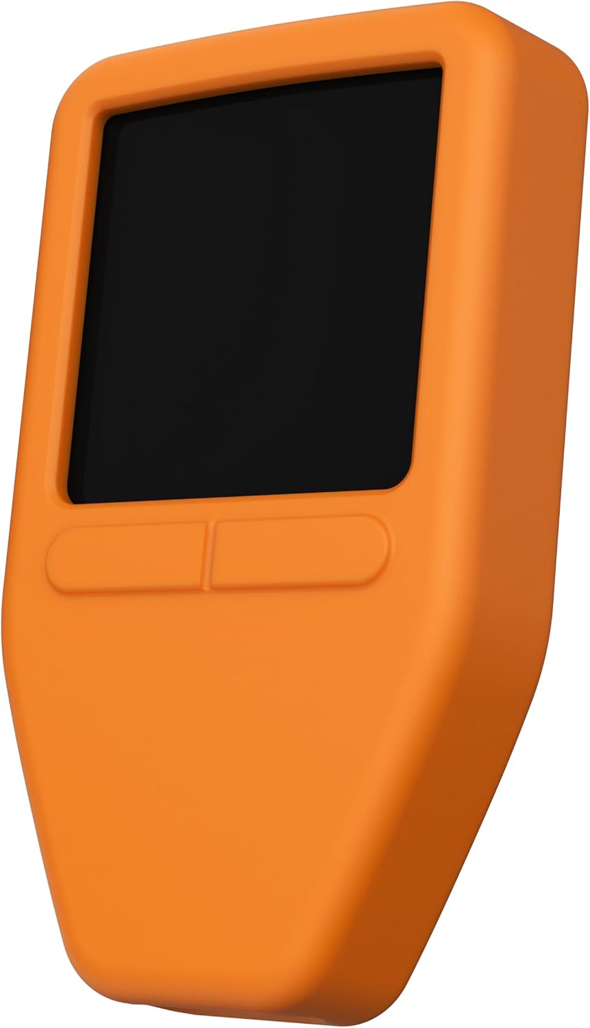 CVER Silicone Case compatible with Trezor Safe 3, Full Coverage Protection, Screen & Port Access, (Orange)