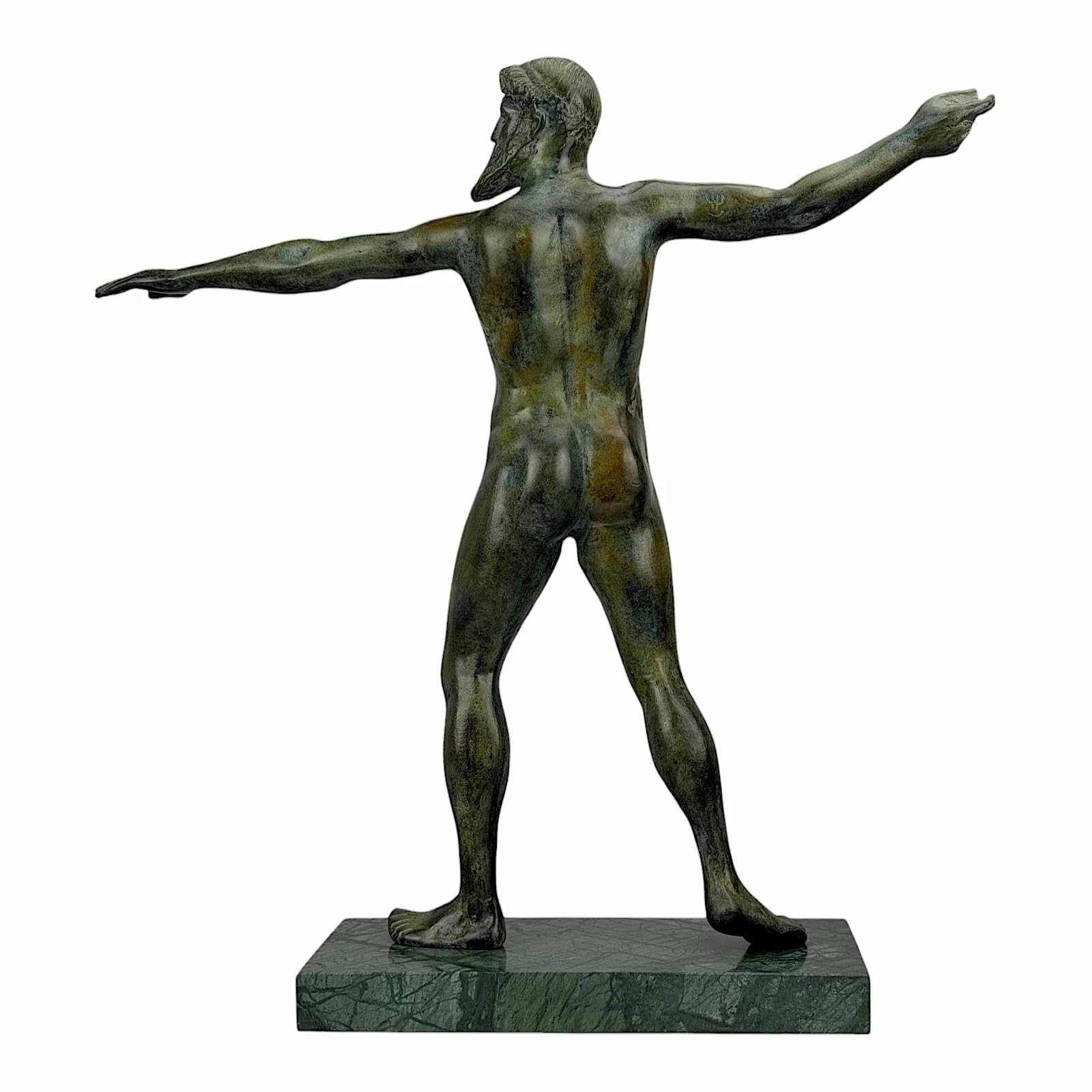 Poseidone o Zeus di Artemisione Dio greco romano reale bronzo arte statua metallo