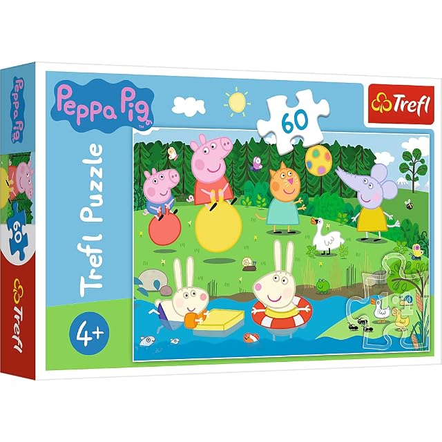 Trefl, Puzzle, Juego de Vacaciones, Peppa Pig, de 60 Piezas, para niños a Partir de 4 años