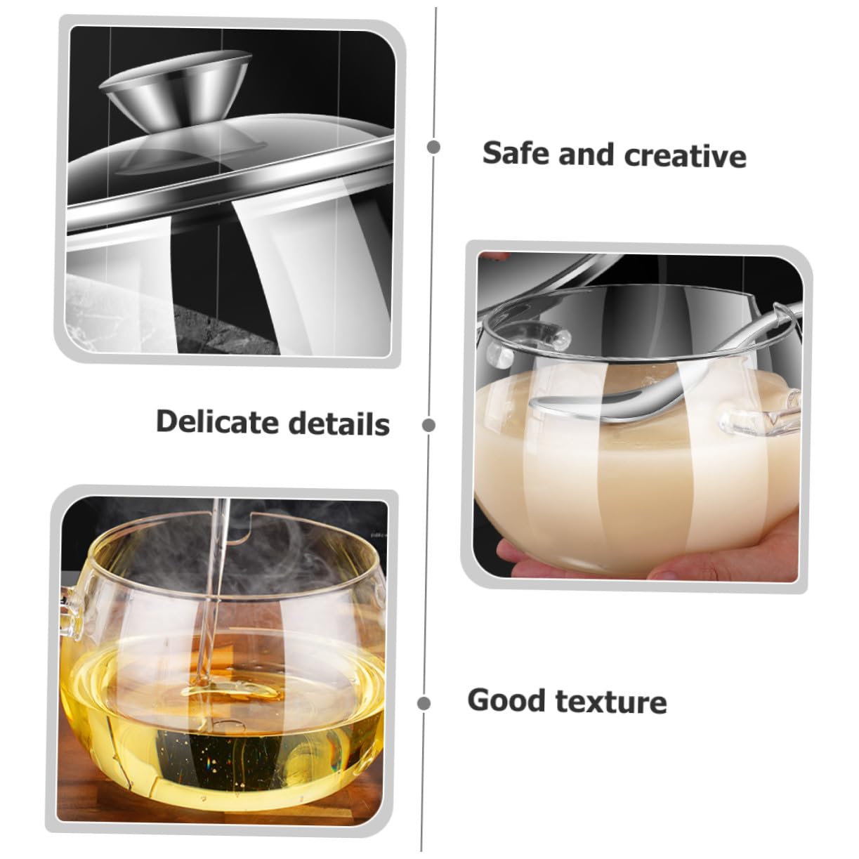 Vorratsglas aus Glas und Edelstahl 1200ml mit Löffel und Deckel Glatte Oberfläche Tragbar und Einzigartig für Küche und Aufbewahrung von Öl und Gewürzen